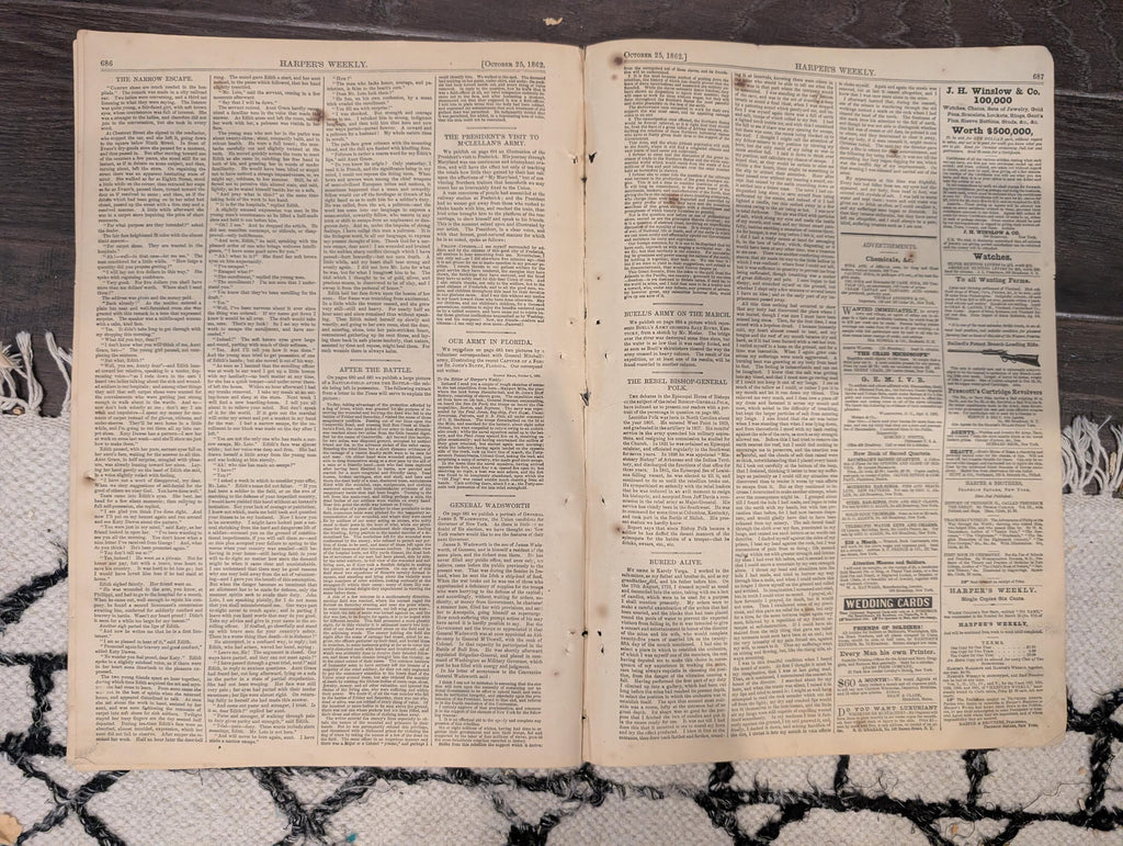 Harper’s Weekly – October 11, 1862 • Battle of Antietam Centerfold • Lincoln Proclamation • South Mountain Map