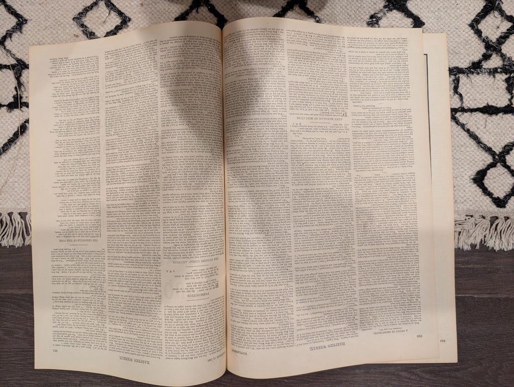 Harper’s Weekly – December 17, 1887 – Frederick Stuart Church Christmas Supplement • A.B. Frost • Logging Camp • Madre de Dios