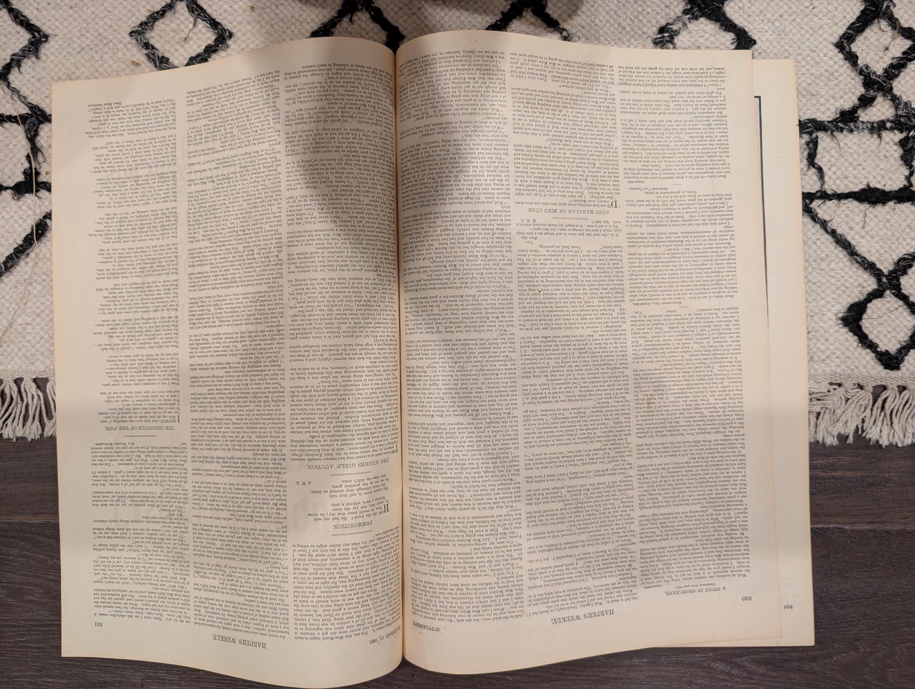 Harper’s Weekly – December 17, 1887 – Frederick Stuart Church Christmas Supplement • A.B. Frost • Logging Camp • Madre de Dios