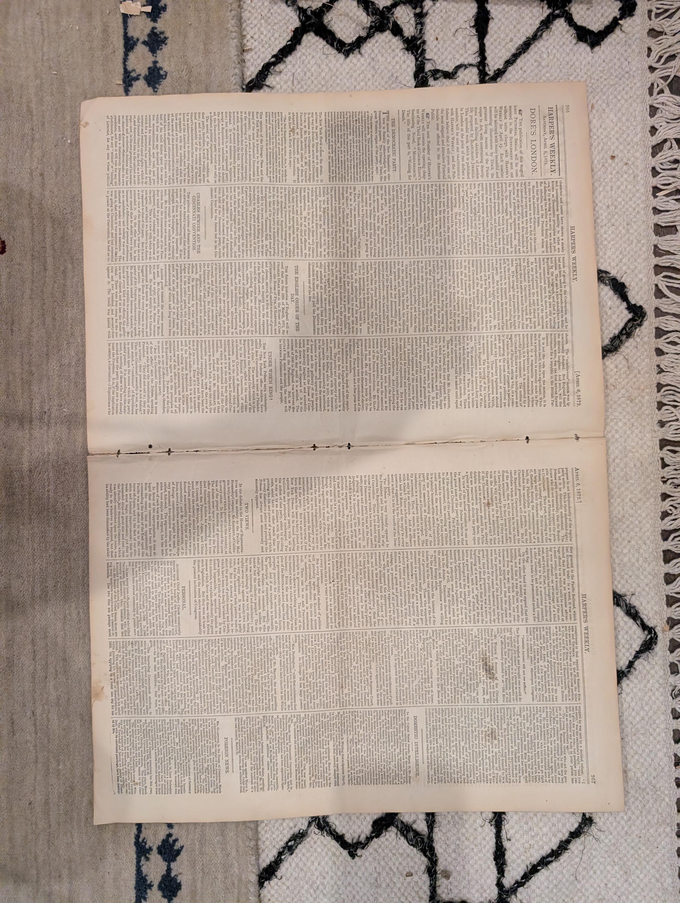 1872 April Fools Day Harper's Weekly April 06 Nast Supreme Court