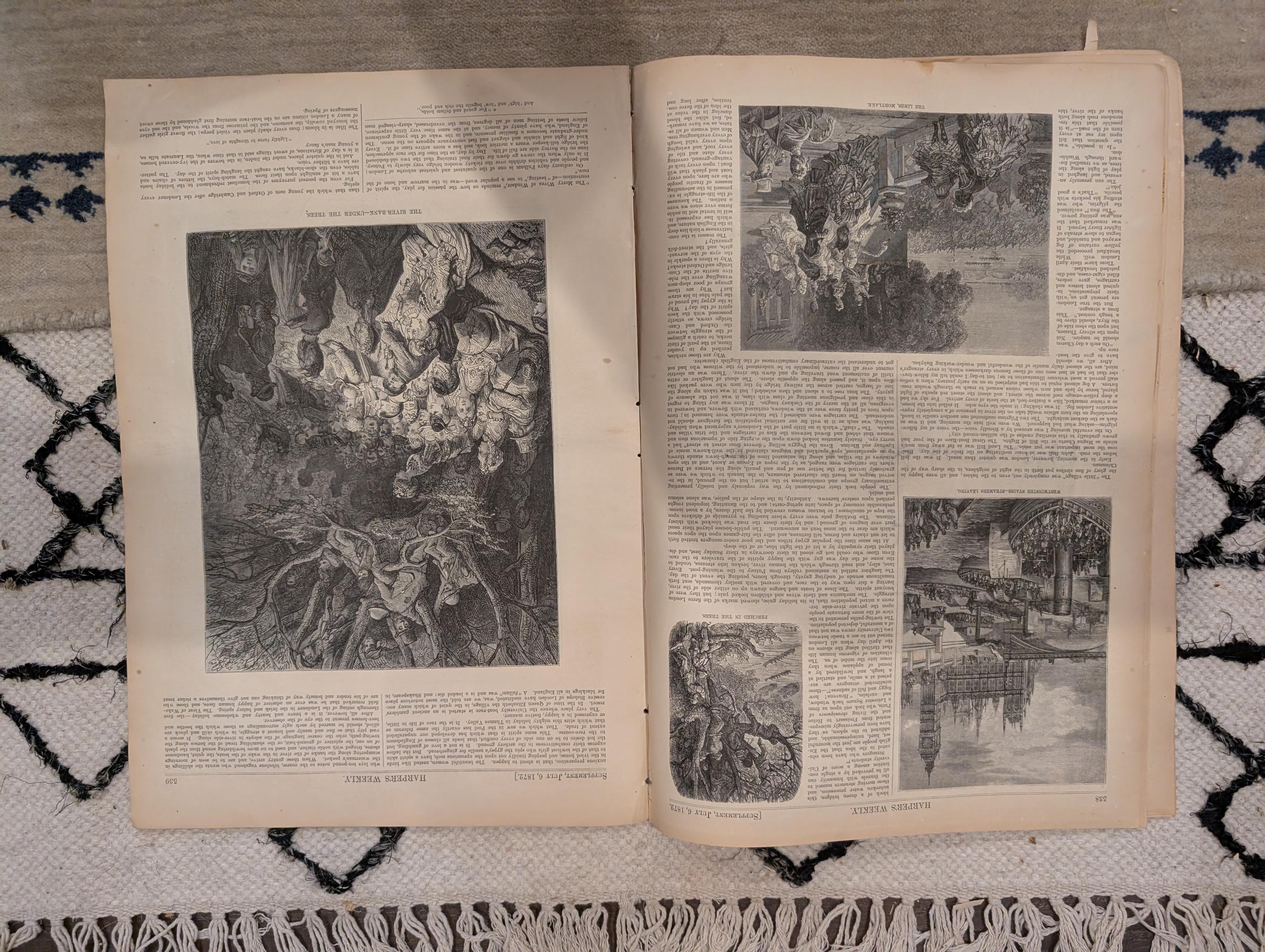 1872 Central Synagogue NYC Harper's Weekly July 06 Winslow Homer Making Hay