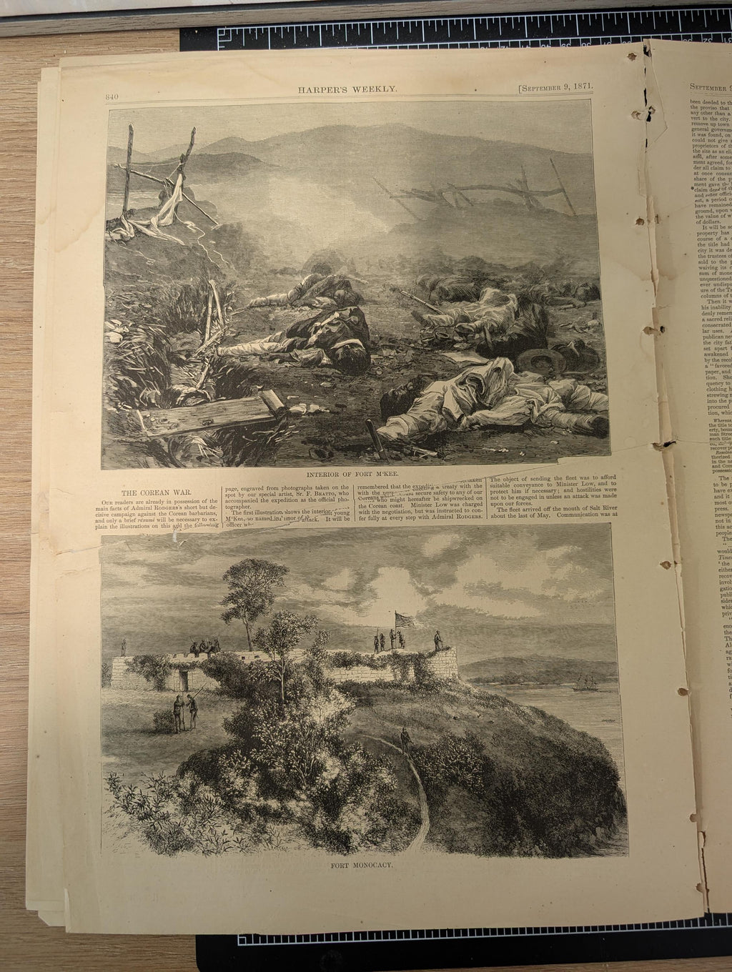 Harper’s Weekly – September 9, 1871 | United Italy Cover, Standing Buffalo Sioux, Korean Expedition, Tammany Hall | Complete w/ Supplement