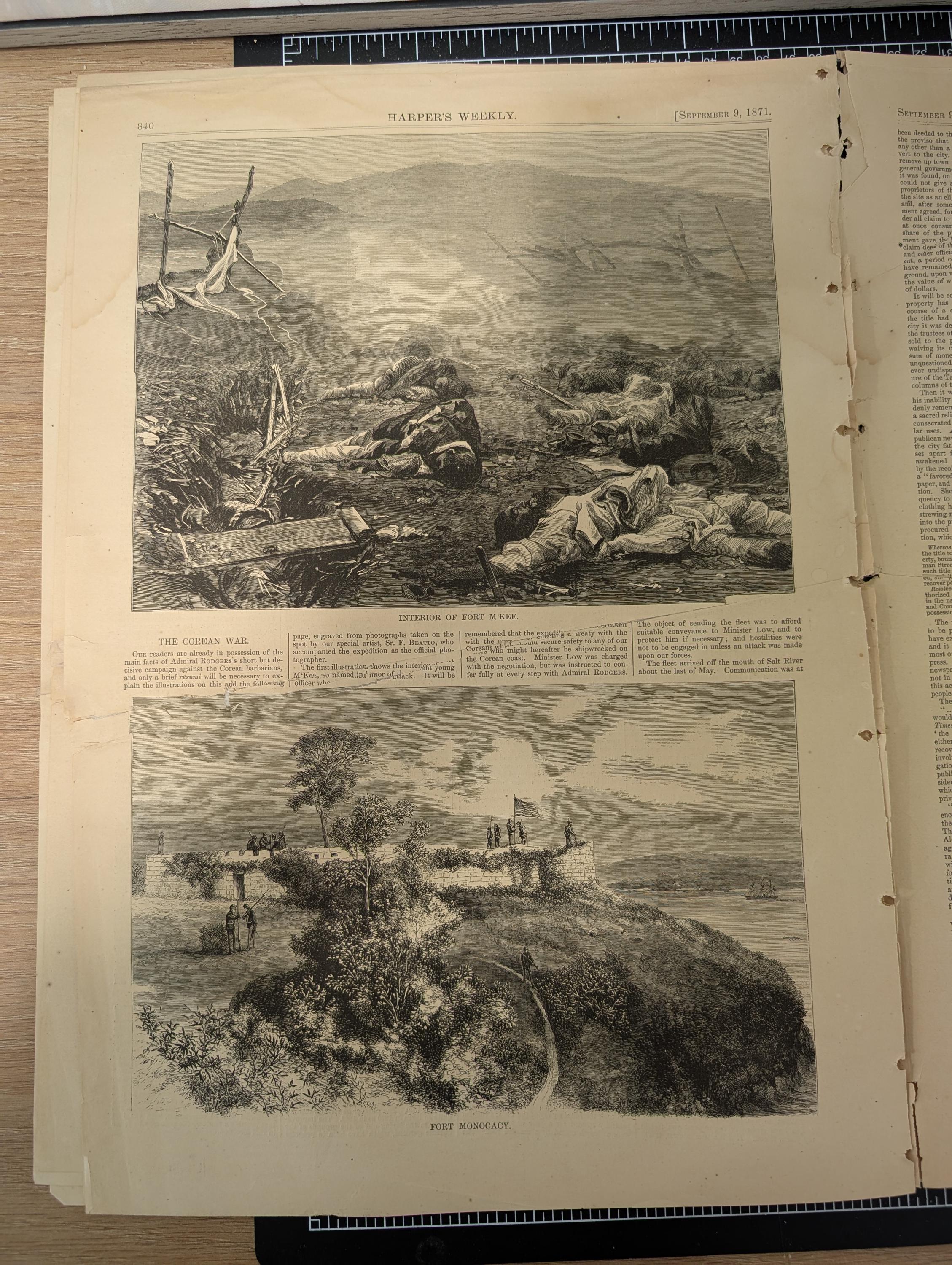 Harper’s Weekly – September 9, 1871 | United Italy Cover, Standing Buffalo Sioux, Korean Expedition, Tammany Hall | Complete w/ Supplement