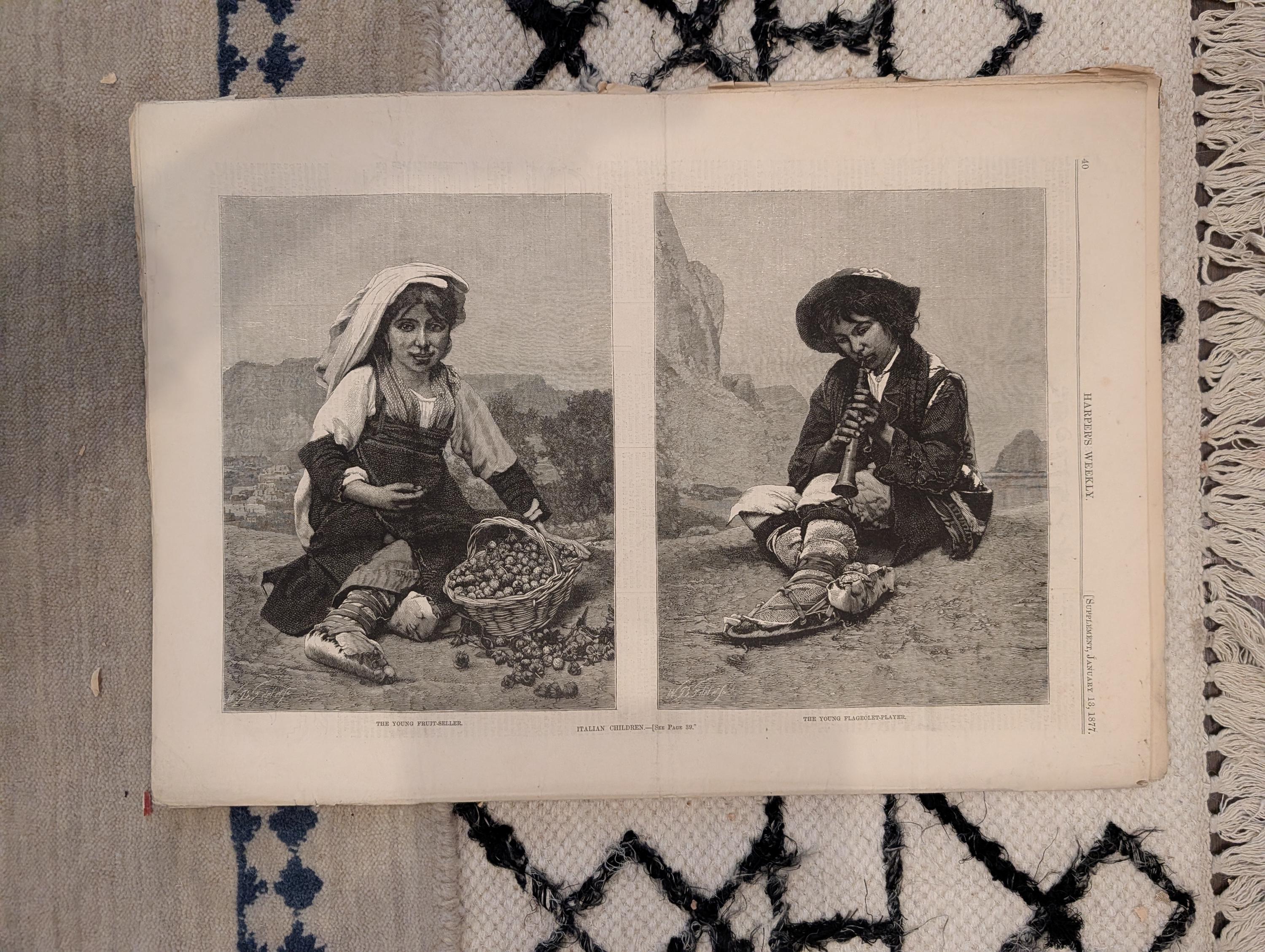1877 Hudson Bay Christmas, Cherokee Syllabary, Italian Children — Jan 13