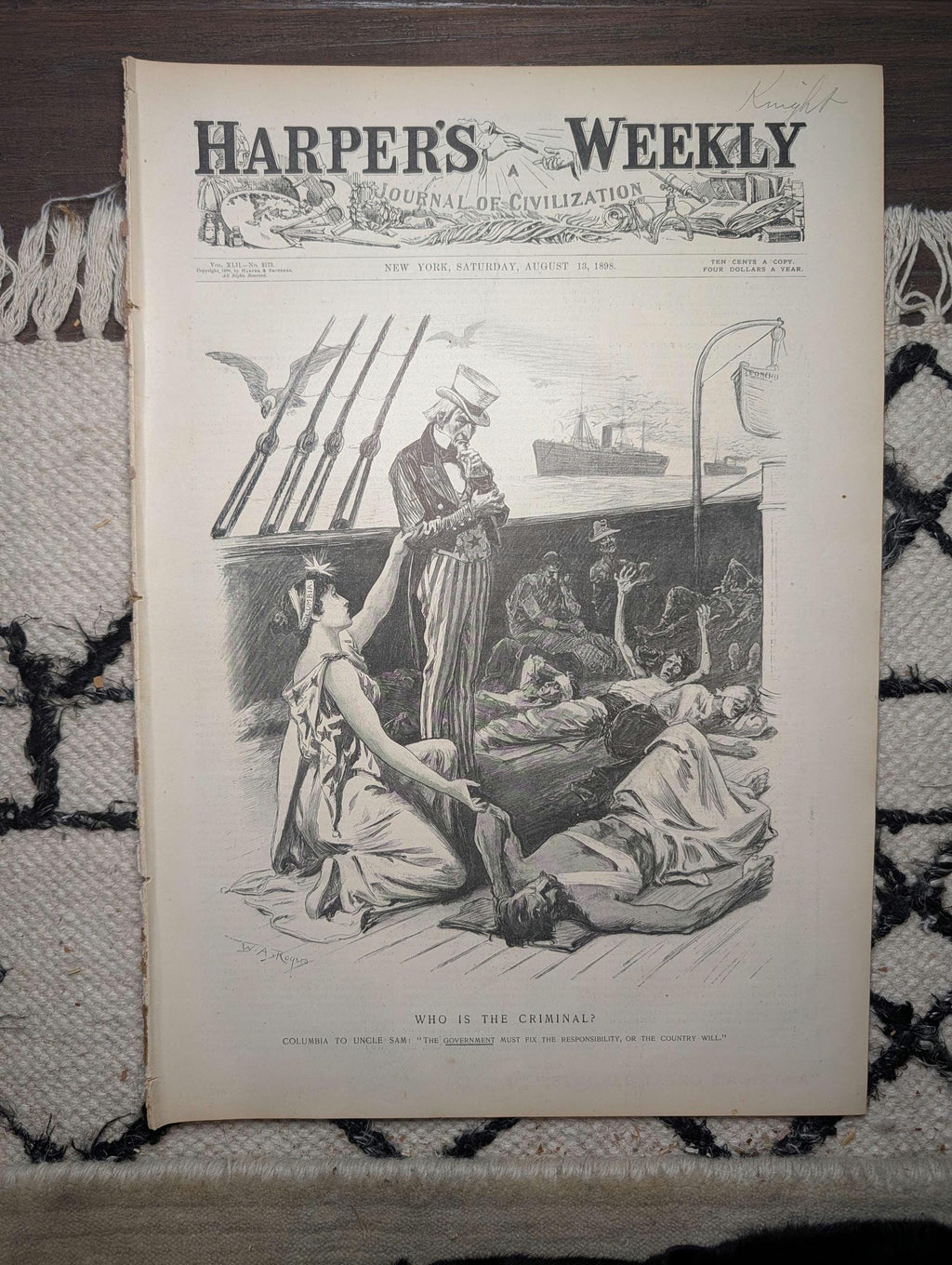 1898 Hawaii Annexation Celebrated, Santiago Surrenders, Puerto Rico — Aug 13