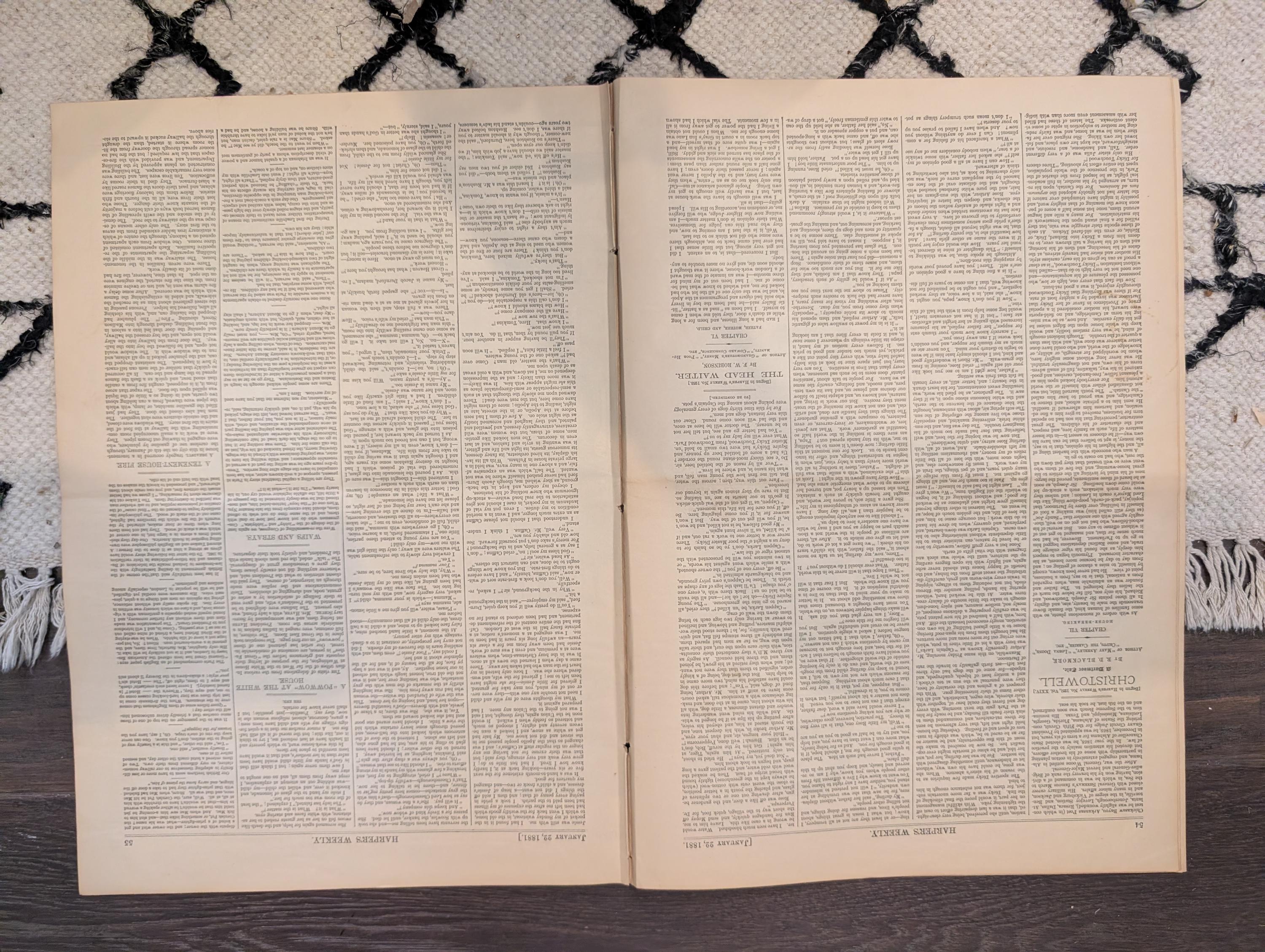 1881 Native Americans Pow-Wow White House, Chester Cathedral, Central Park Fire — Jan 22