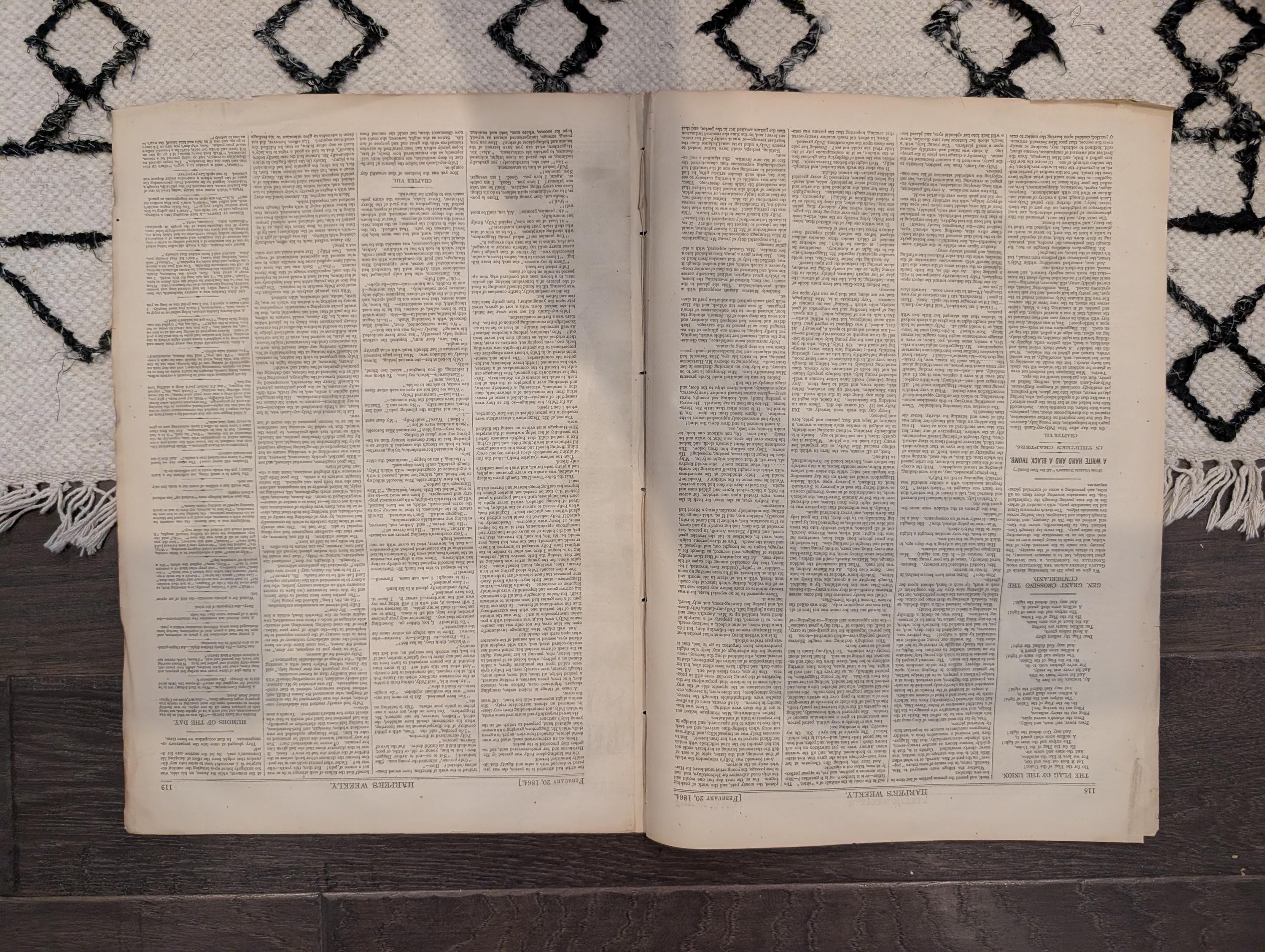 Harper's Weekly 1864 St. Valentine's Day Feb 20 Grant Mobile Ram