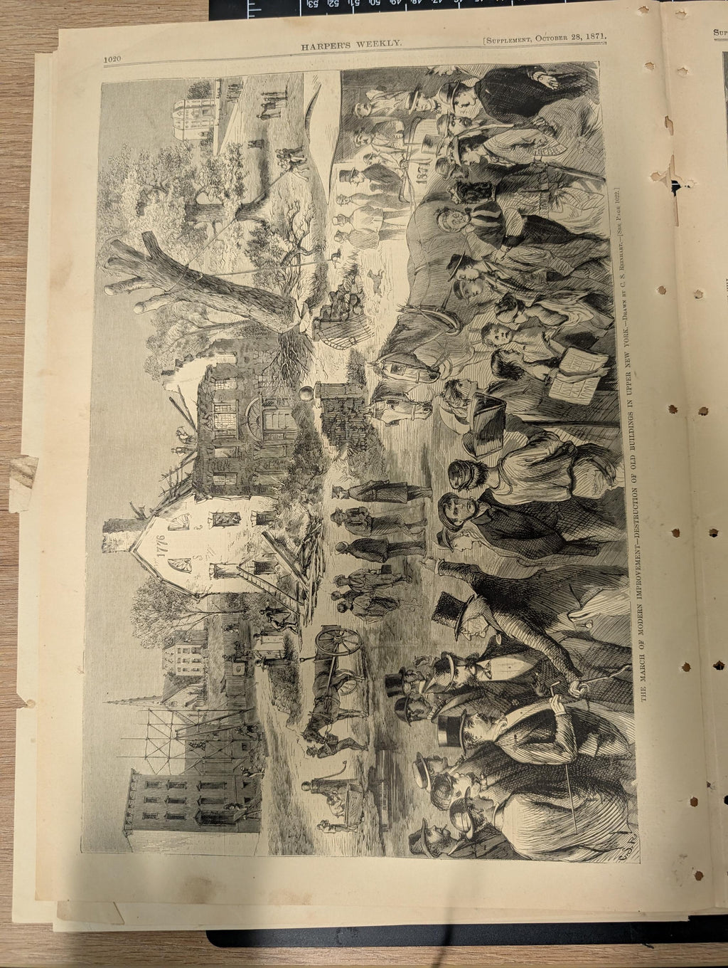 Harper’s Weekly – October 28, 1871 – Complete w/ Supplement (24 pp) | Great Chicago Fire Engravings, Octavius Catto, Nast Cartoon