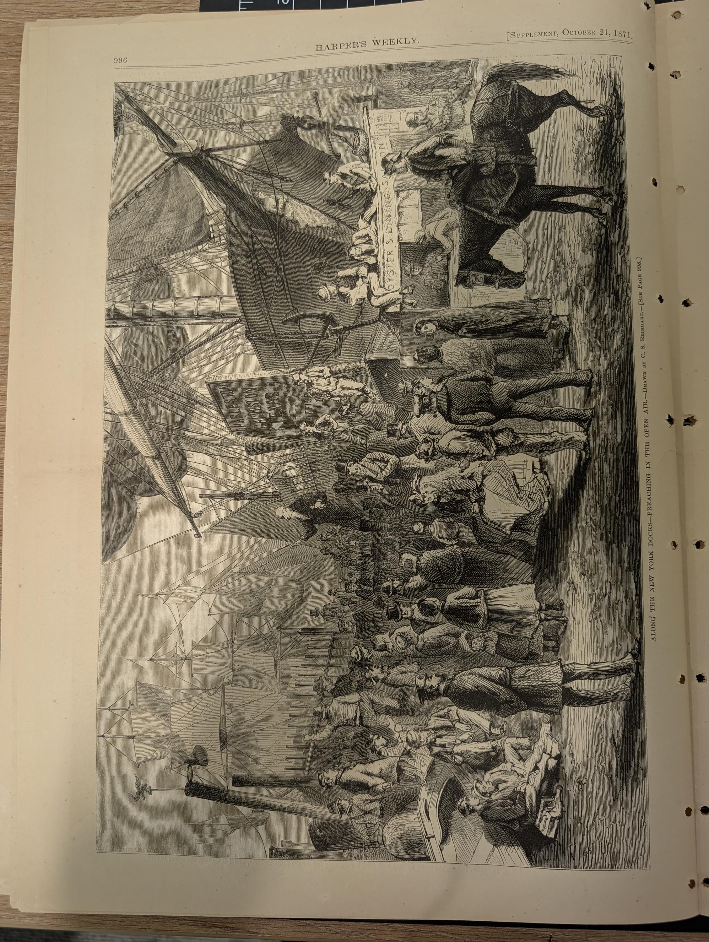 Harper’s Weekly – October 21, 1871 – Complete w/ Supplement (24 pp) | Chicago Before the Fire Double-Page, Nast “Brains” Cartoon, Mont Cenis