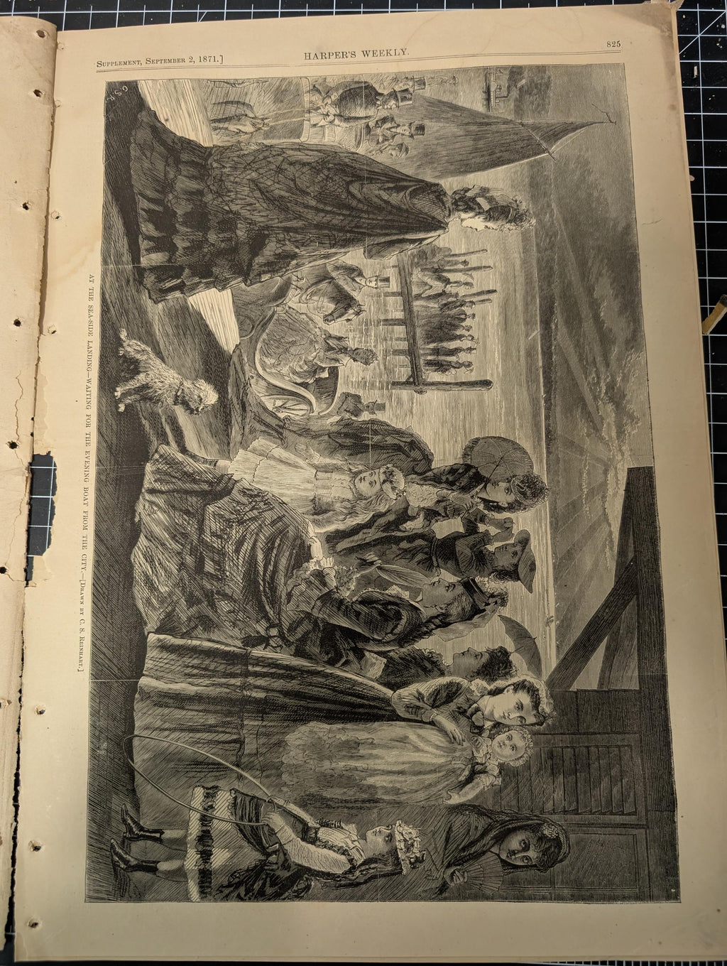 Harper’s Weekly – September 2, 1871 | Thomas Nast Cartoon, Wilkie Collins Portrait, Tammany Ring, “Summer Palaces” | Complete w/ Supplement