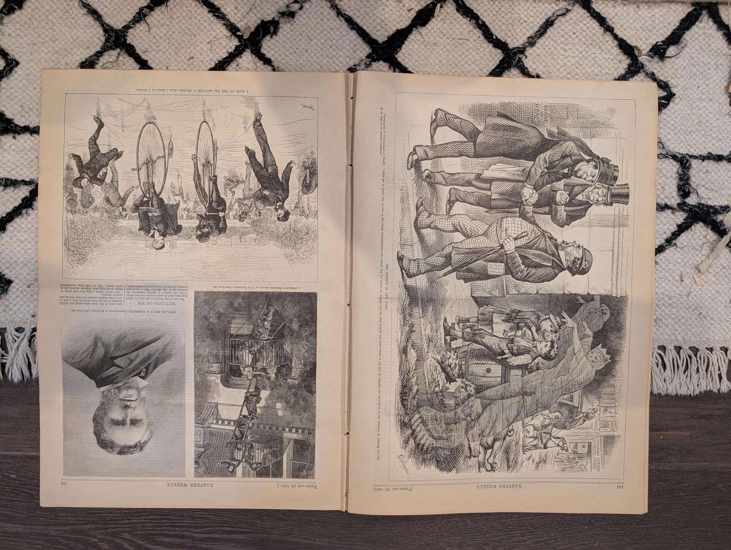 1881 Nast Interior Investigation, Bowery NYC, Valentine's Day, Bicycles vs Skates — Feb 26