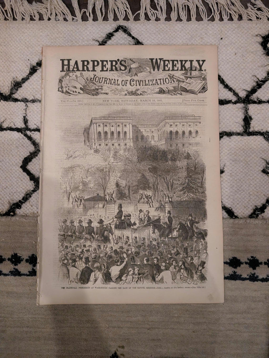 1861 Lincoln Inauguration Winslow Homer Harper's Weekly March 16 Norfolk Navy Yard