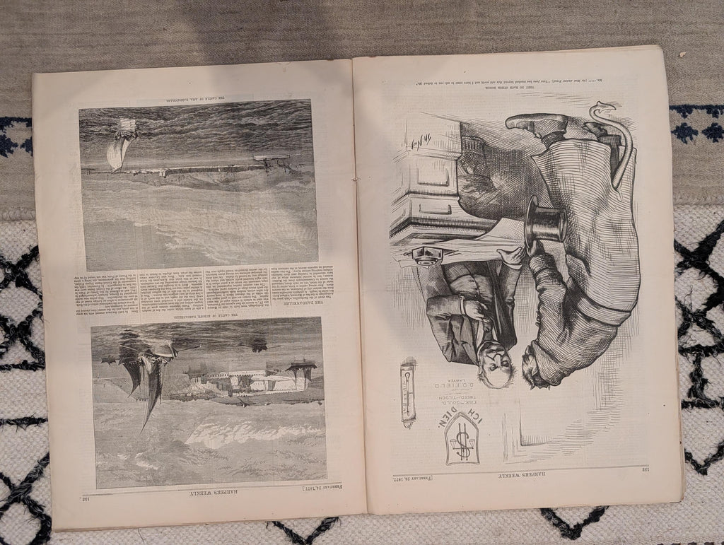 1877 Winslow Homer Backgammon, Central Park Skating, Nast — Feb 24