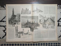 1891 Melbourne Australia 8 Views, Central Park Centerfold, Columbian Expo May 2