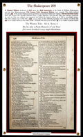 1632 Shakespeare Second Folio Leaf | The Winters Tale: Act 4, Scene 4