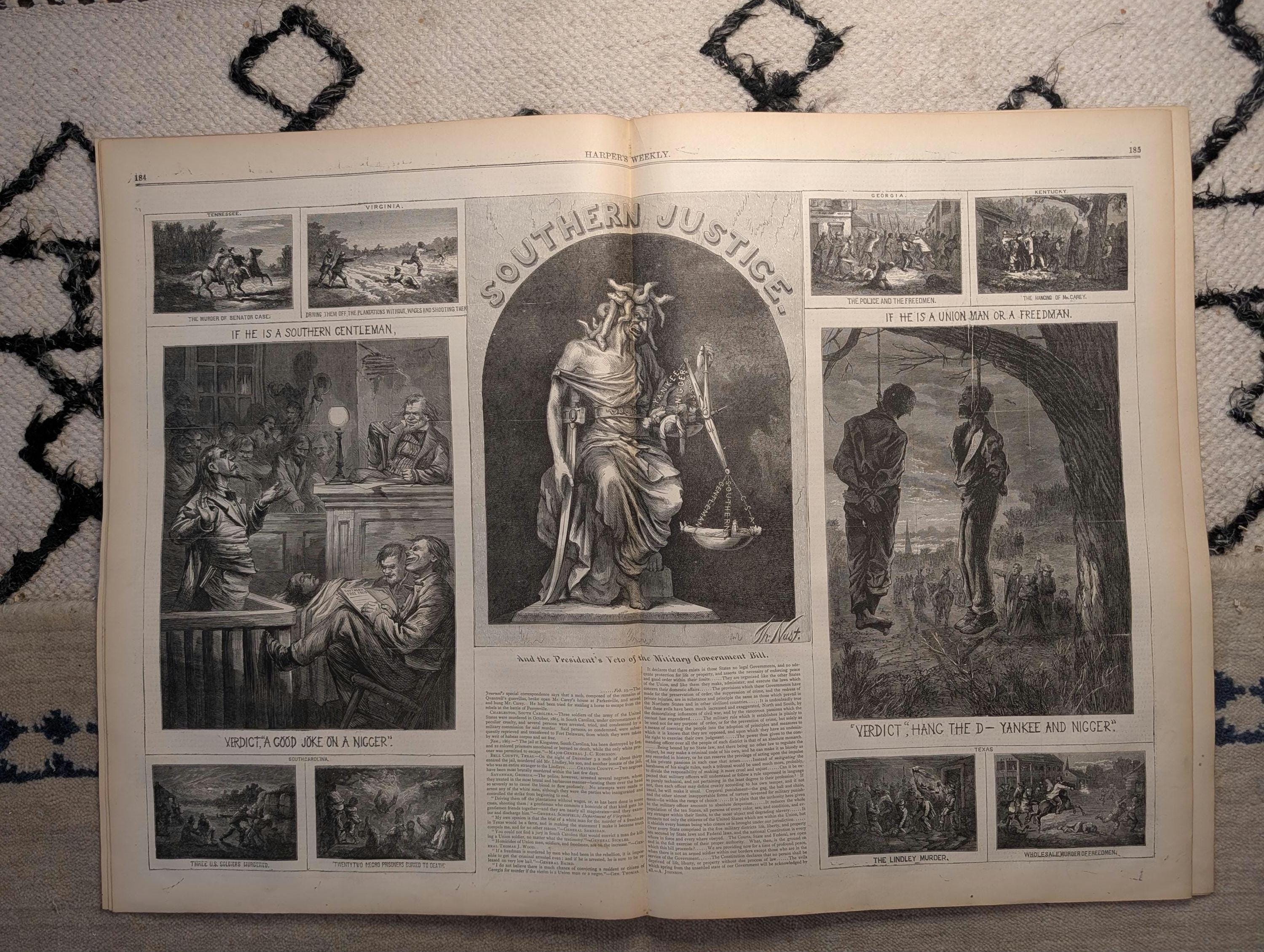 1867 Fort Kearny Indian Battle, "Southern Justice" Anti-Black, Wade — Mar 23