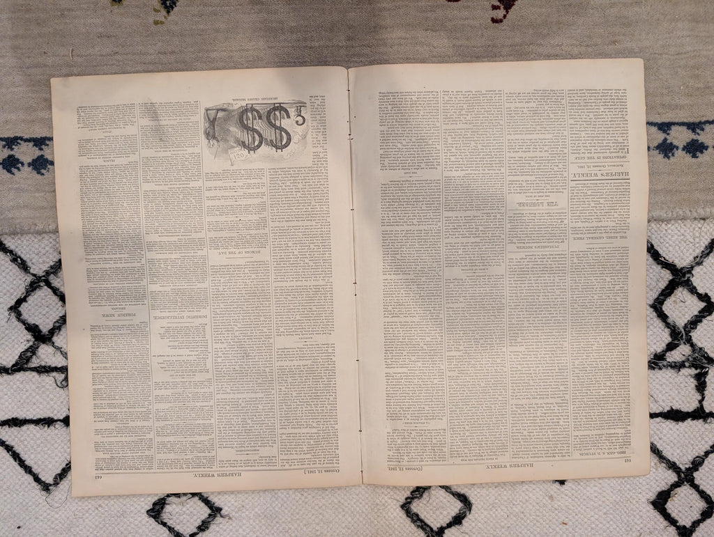 1861 Battle of Lexington Missouri Harper's Weekly Oct 12 Our Generals Centerfold