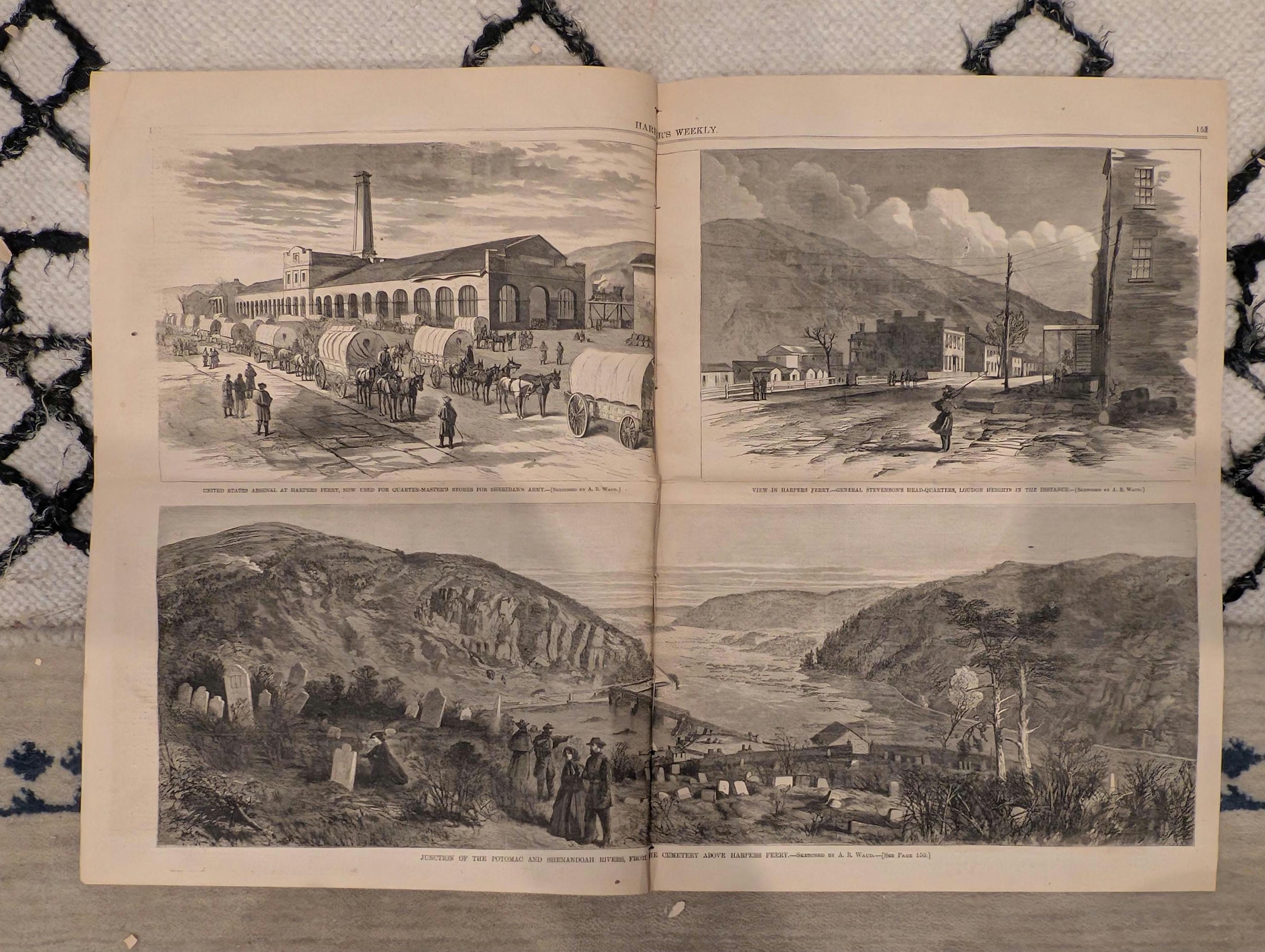 1865 Harper's Ferry Petersburg Harper's Weekly March 11 Atlantic Cable
