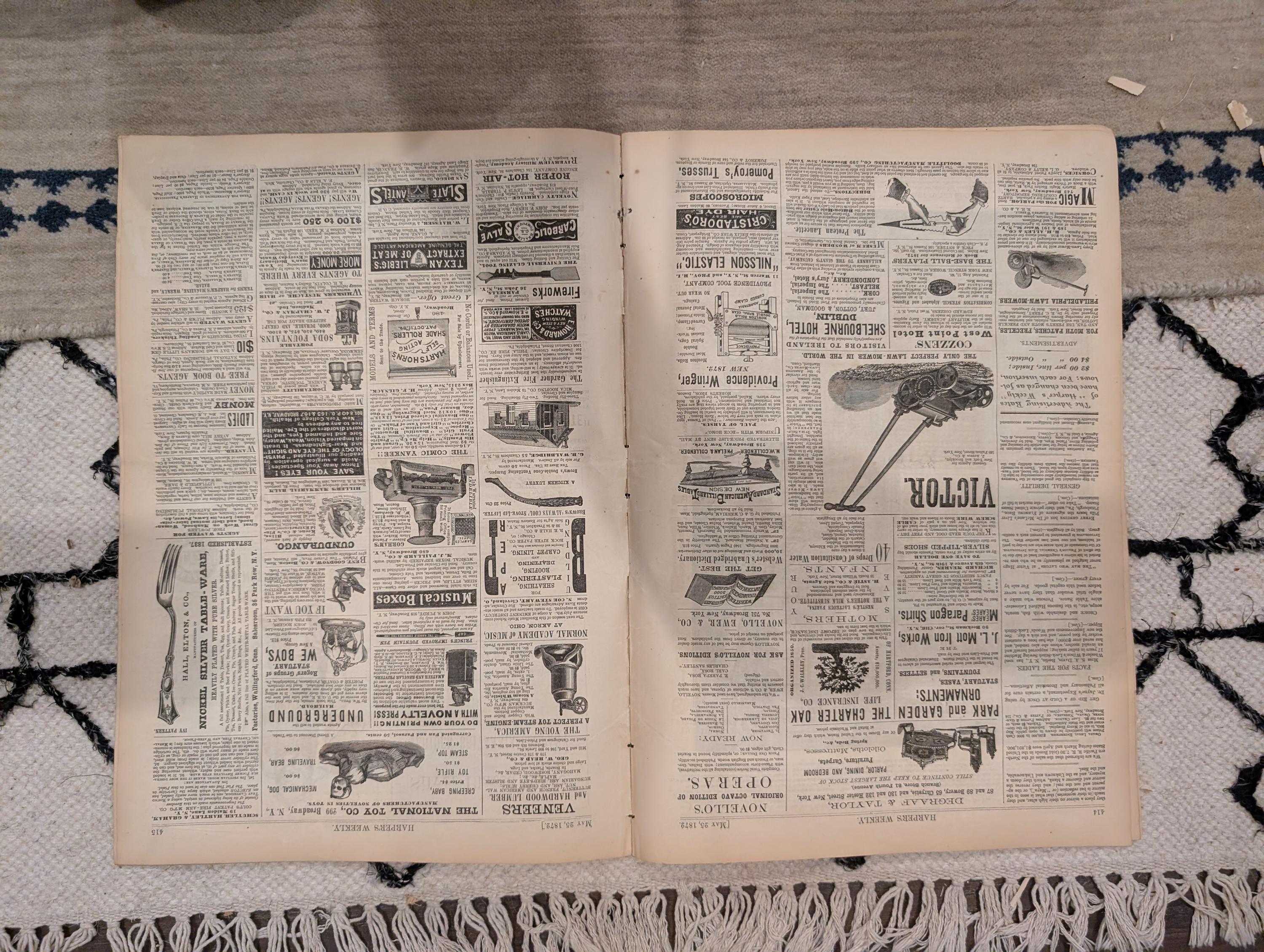 1872 Shah's Palace Teheran Harper's Weekly May 25 Jerusalem Under Temple