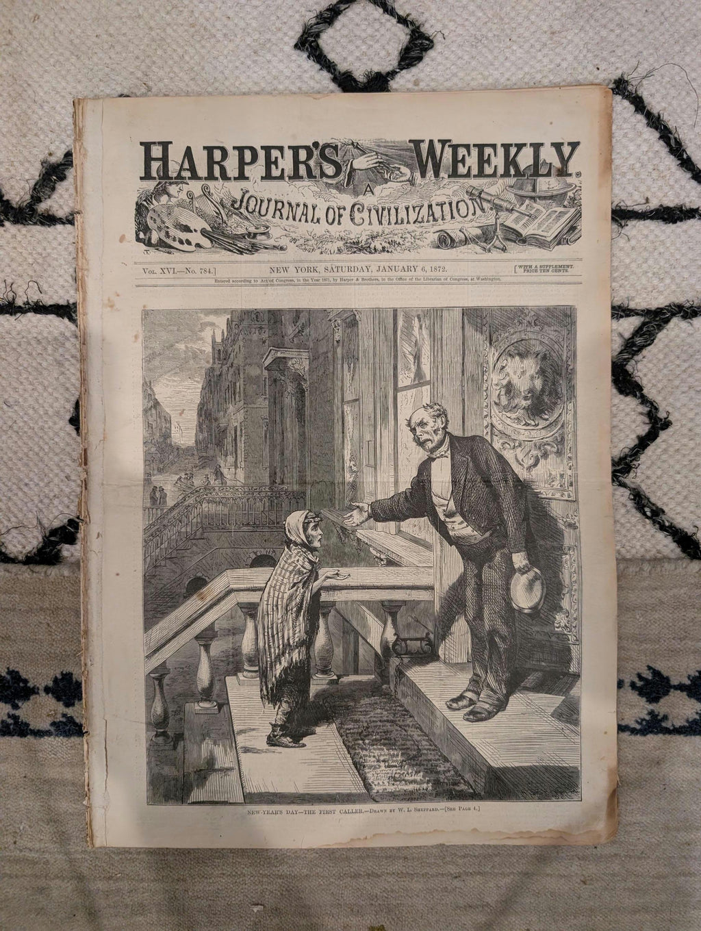 1872 Boss Tweed Thomas Nast Harper's Weekly January 06 Tammany Hall