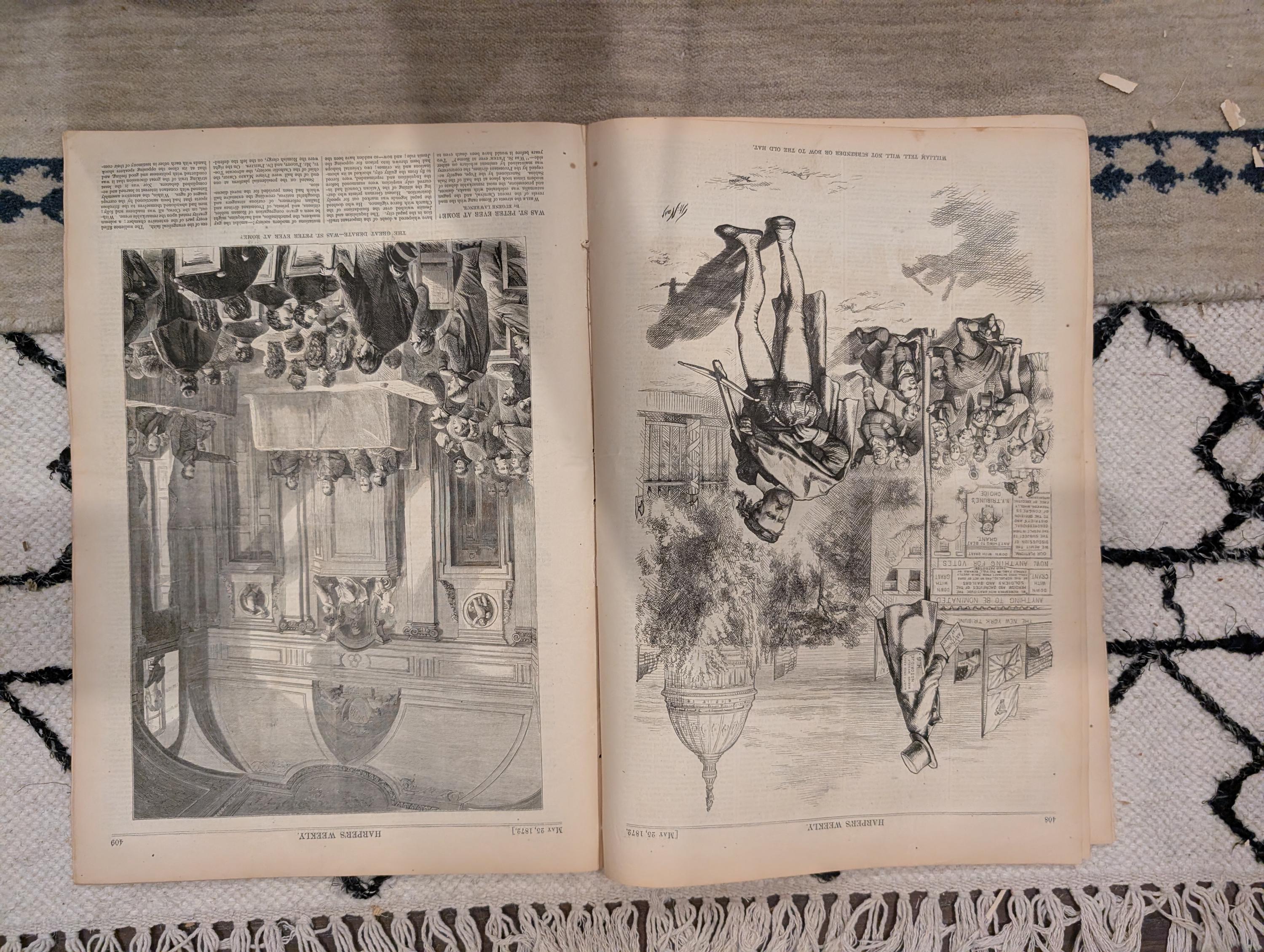 1872 Shah's Palace Teheran Harper's Weekly May 25 Jerusalem Under Temple