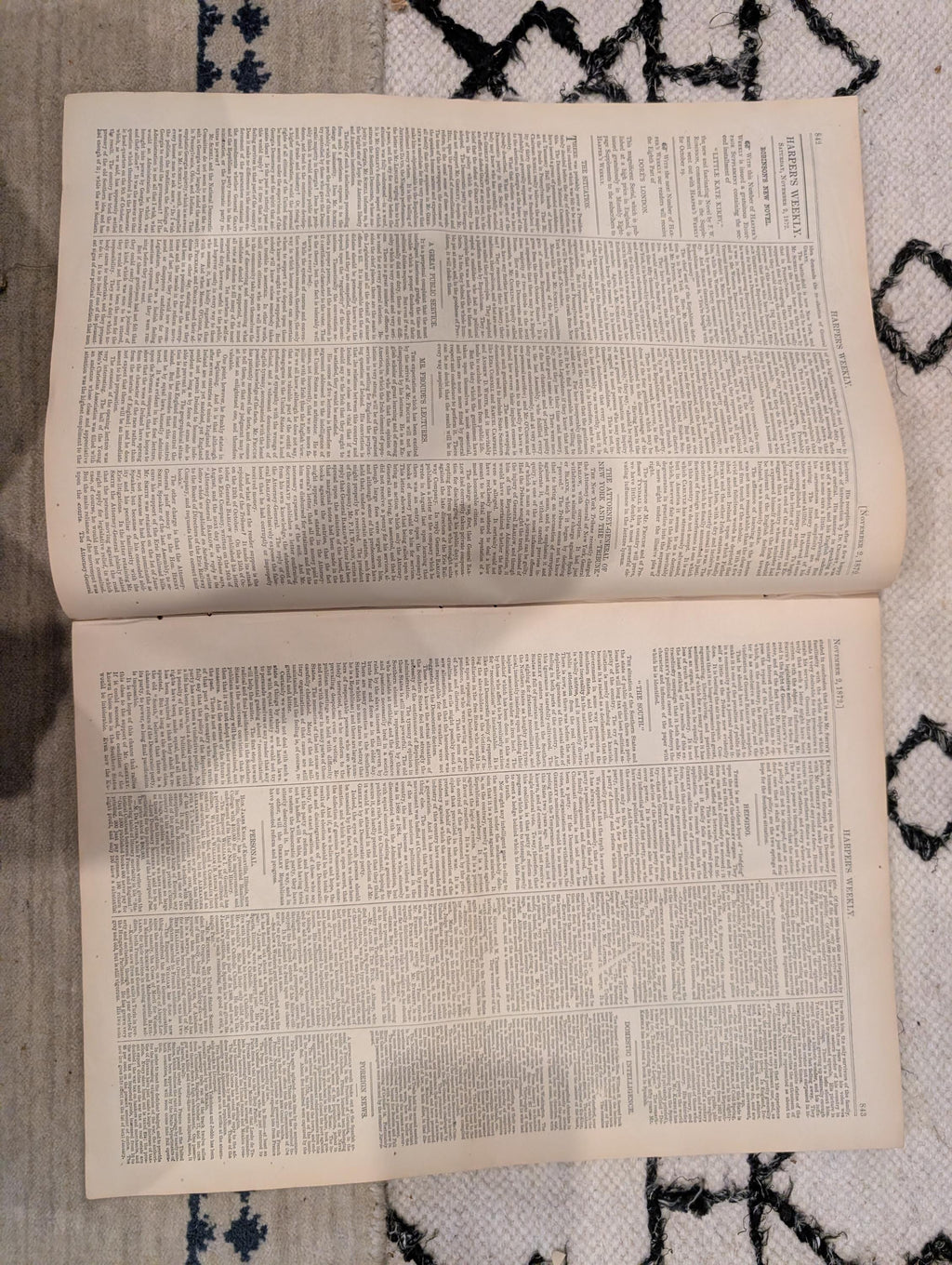 1872 Boss Tweed Horace Greeley Harper's Weekly Nov 02 Nast Election