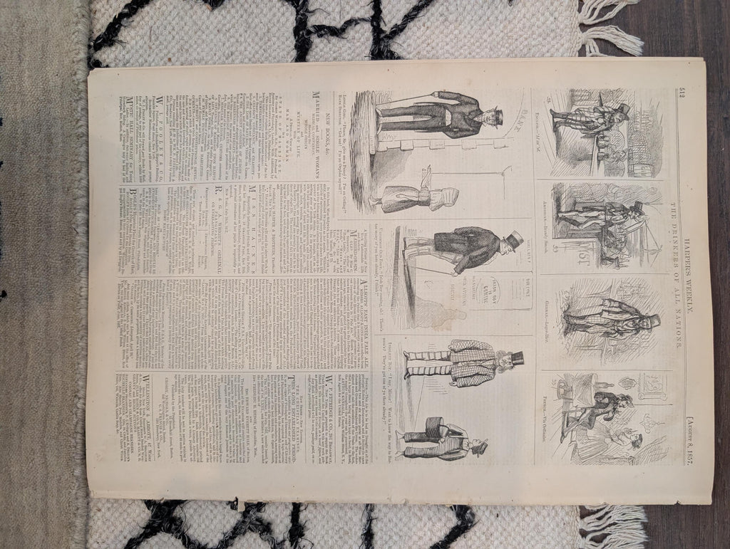 1857 Madeleine Smith Trial Harper's Weekly August 08 New England Cattle Fair