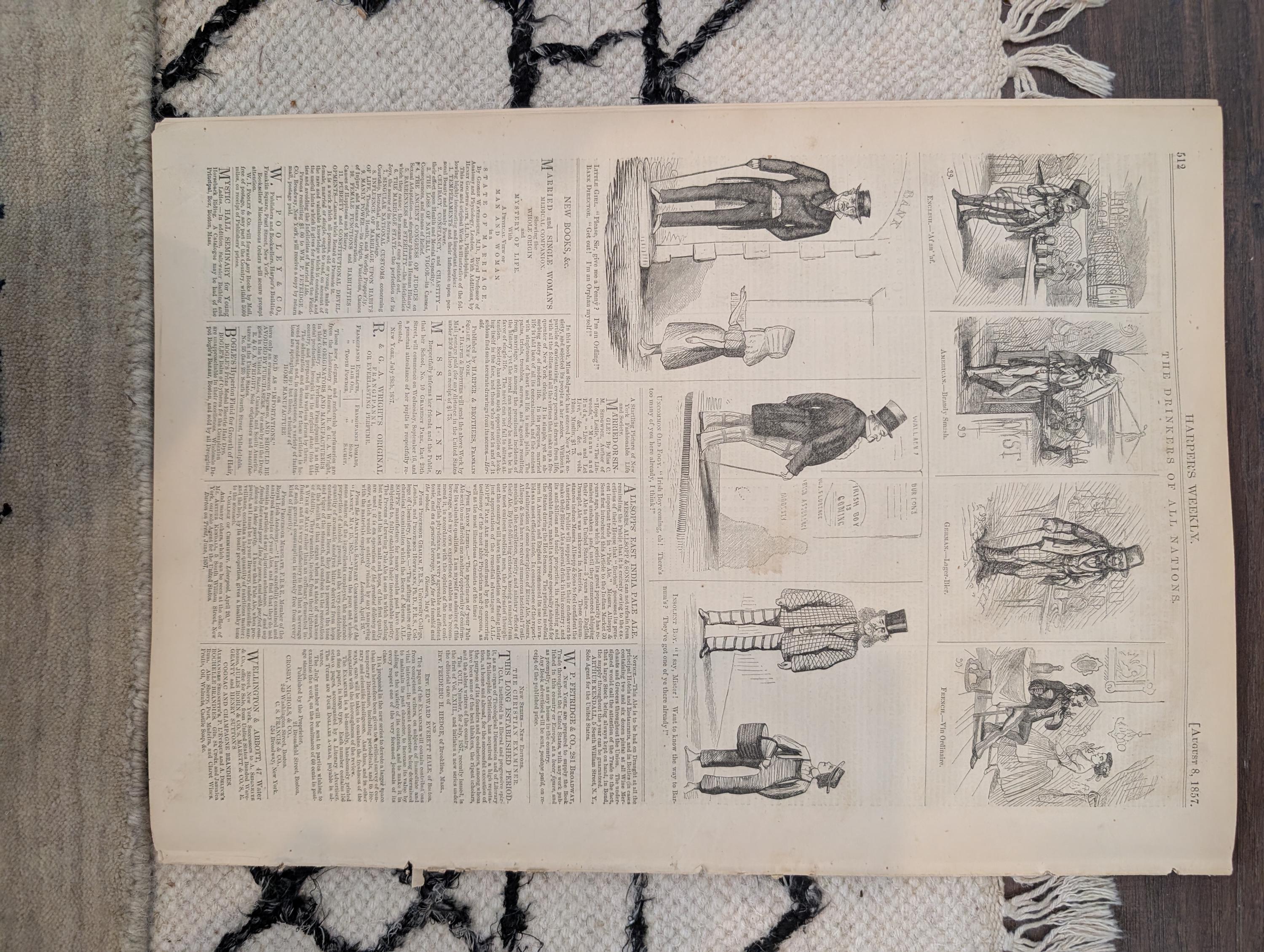 1857 Madeleine Smith Trial Harper's Weekly August 08 New England Cattle Fair