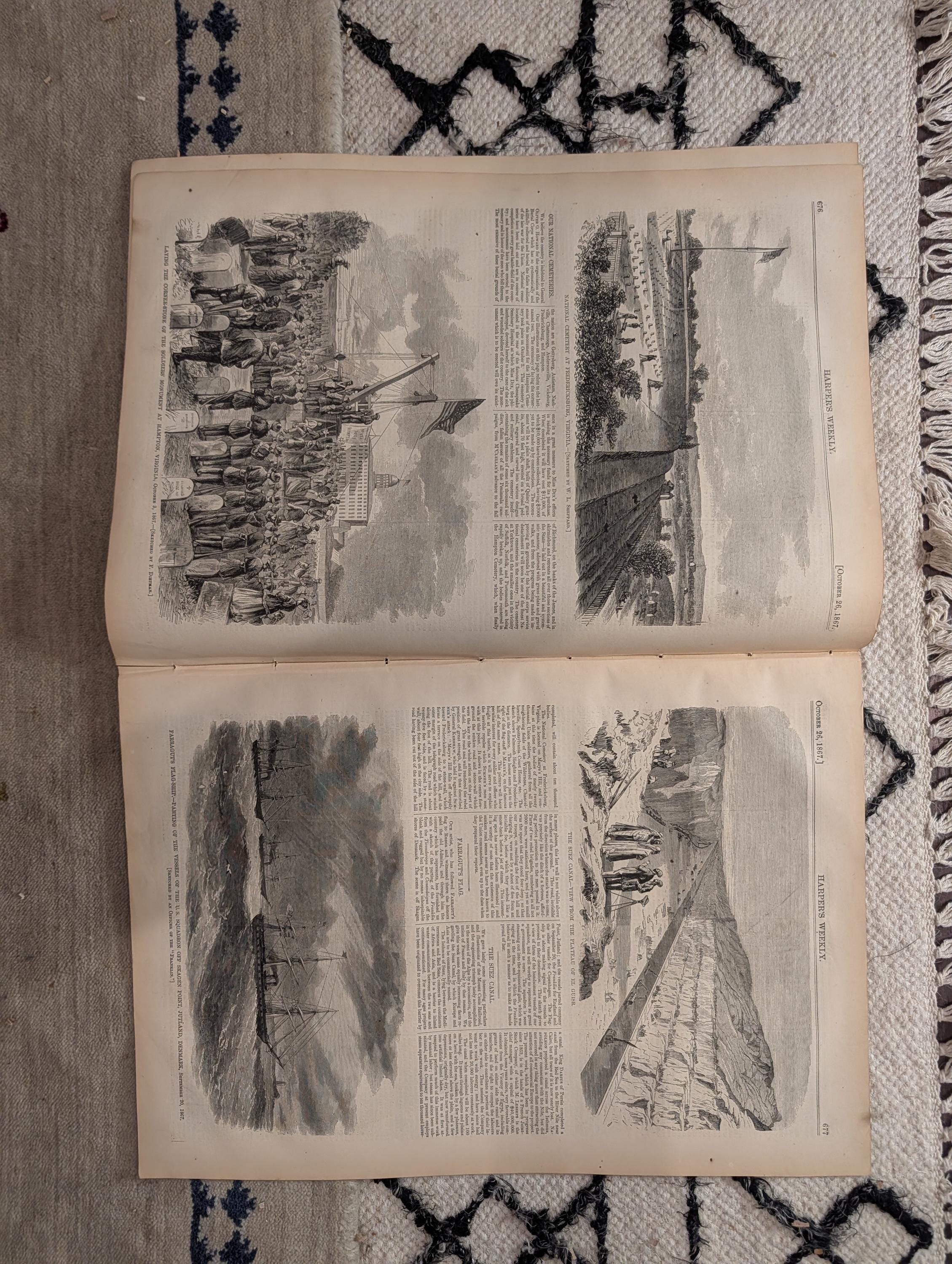 1867 Baseball Champion Nine Morrisania, San Francisco, Suez Canal — Oct 26