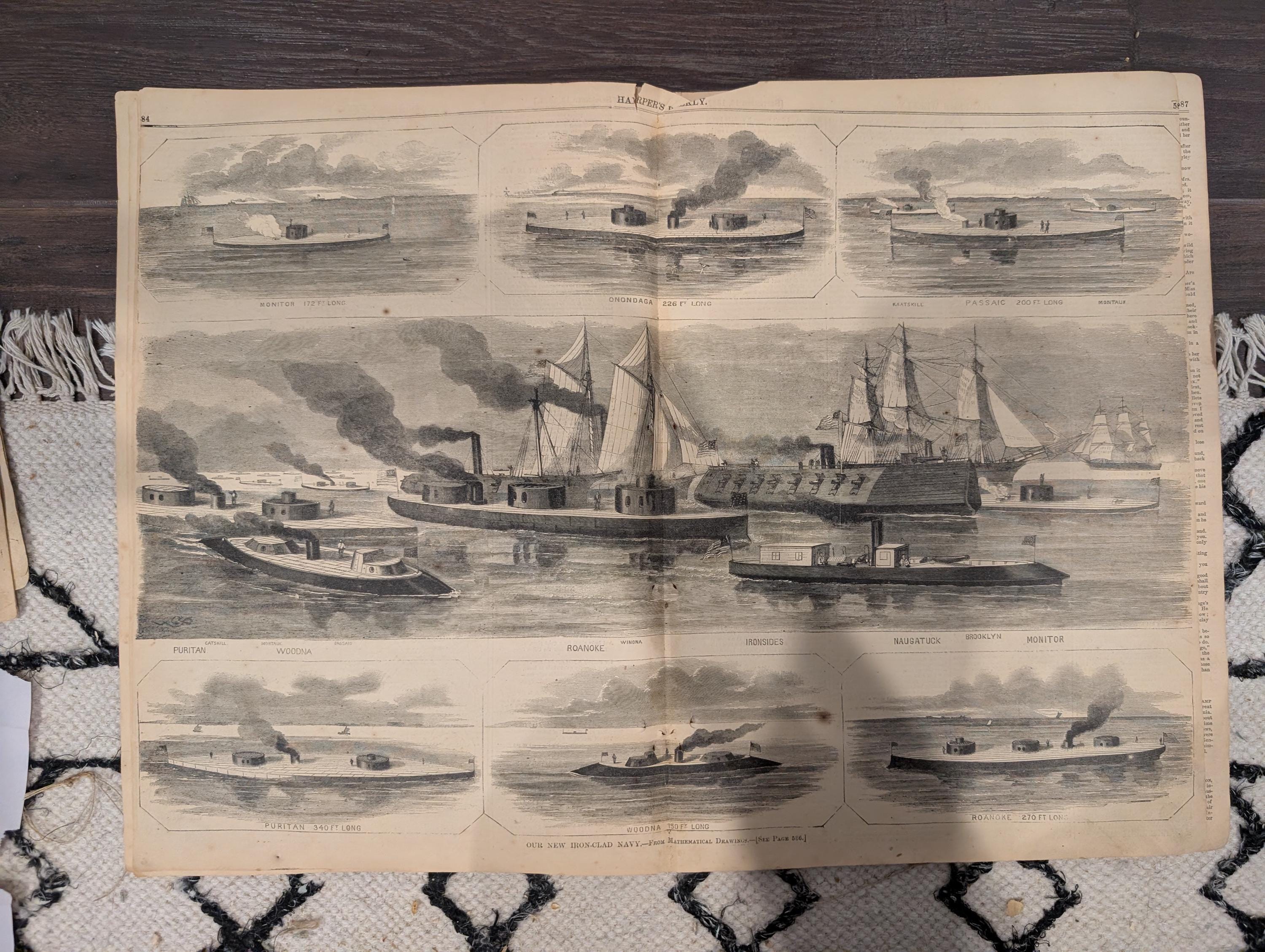 Harper’s Weekly September 13 1862 – Major-General Pope, Bull Run Content, Ironclad Navy Centerfold, Maps – Civil War Newspaper