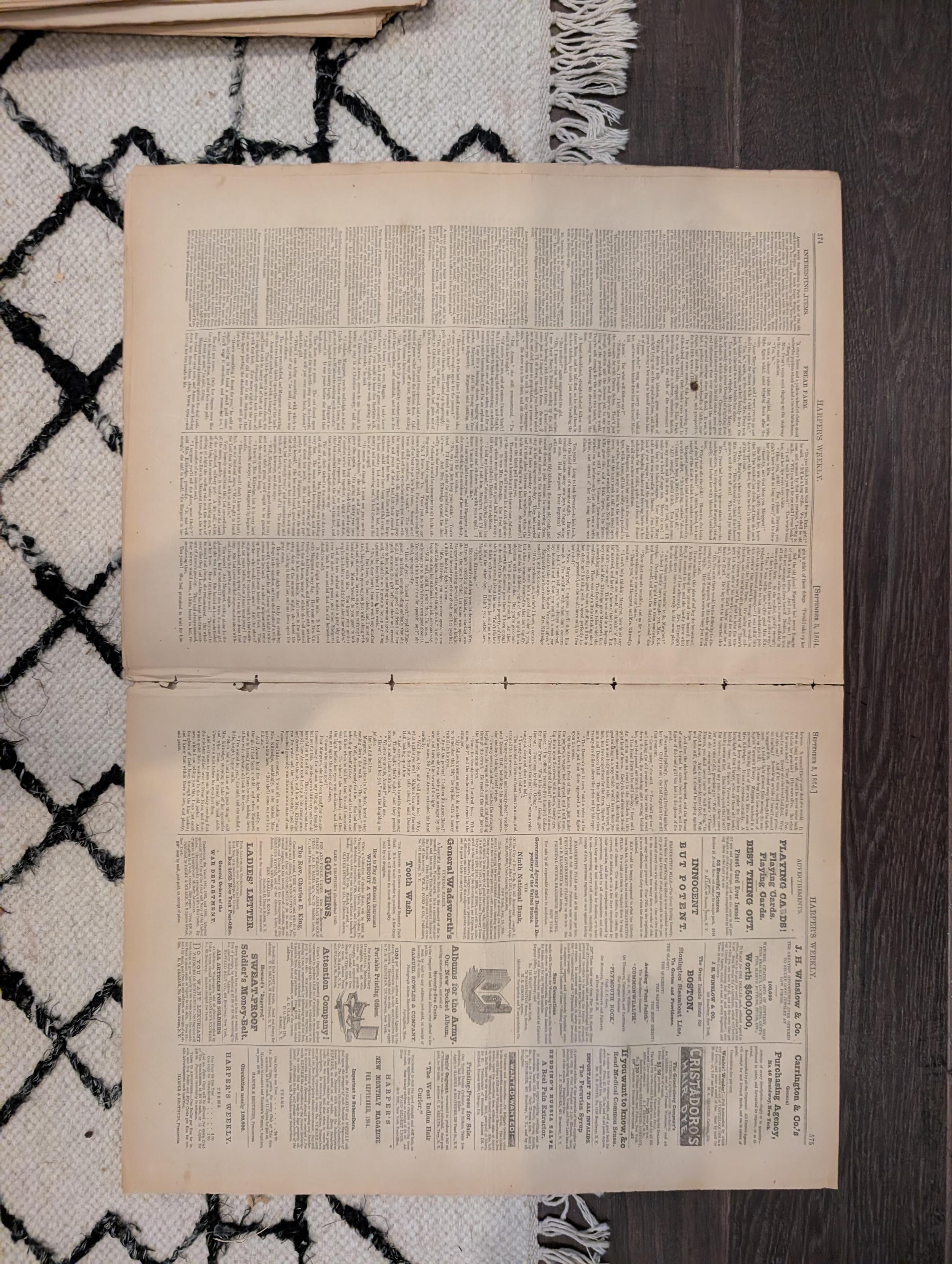 1864 Thomas Nast Compromise With The South Harper's Weekly September 03 Farragut Mobile Bay