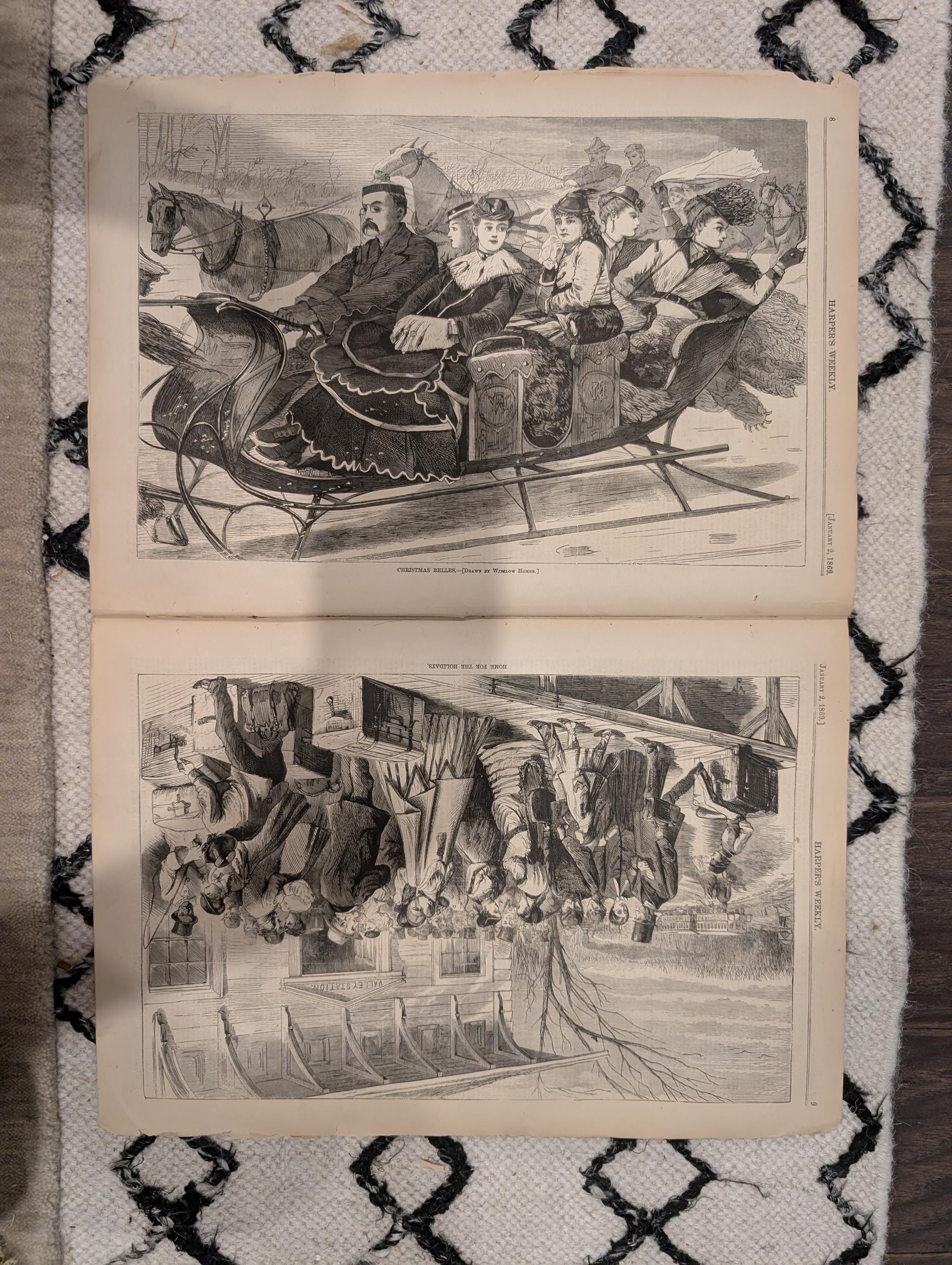 Original 1869 Issue — Santa Claus Cover • Winslow Homer “Christmas Belles” • Alaska Relics