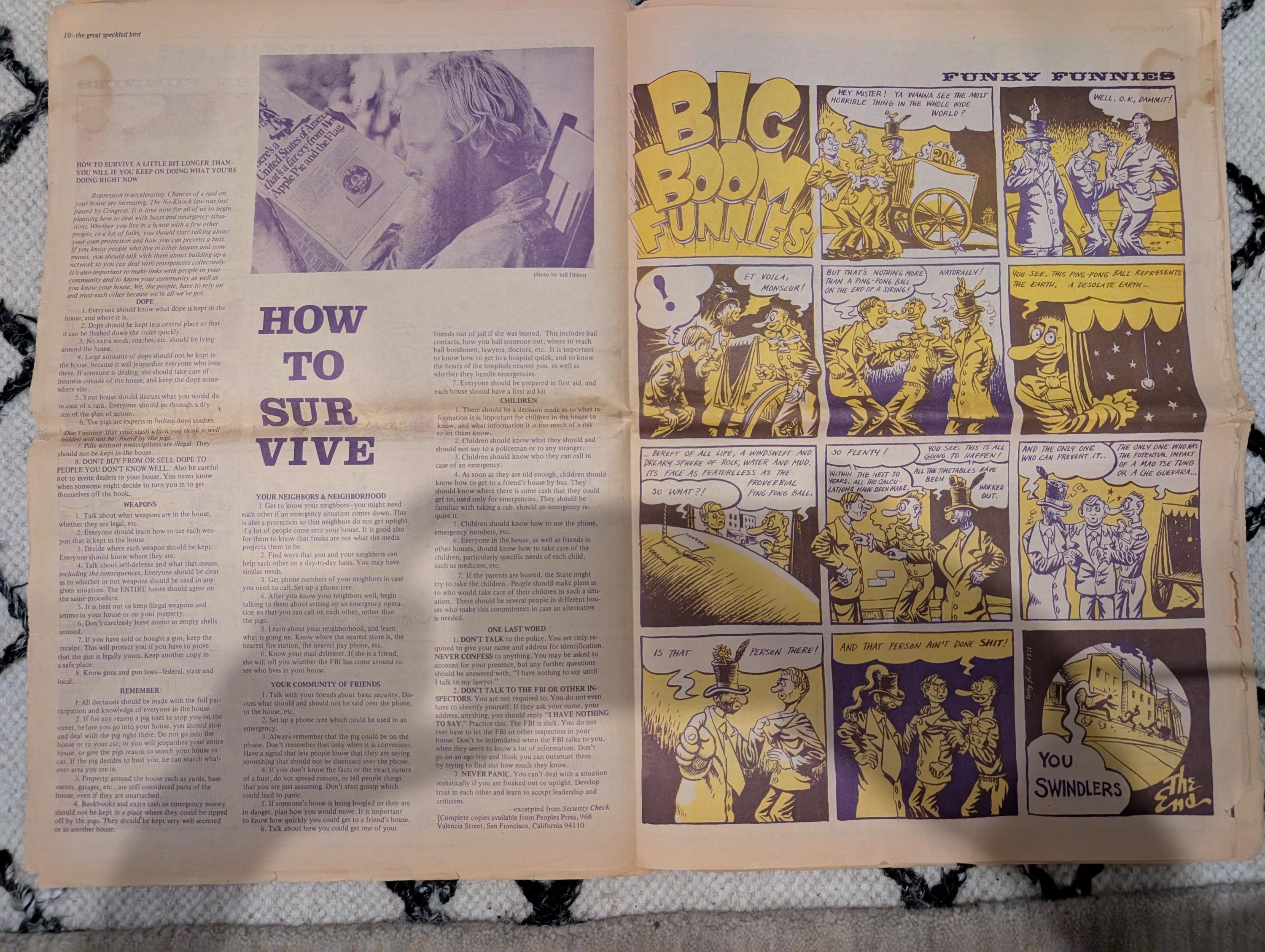 The Great Speckled Bird | January 11, 1971 | Underground Newspaper | Black Panther Trial, Nixon, CIA & Dope, Hampton Grease Band