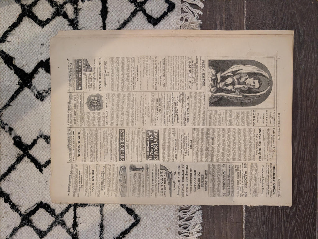 Harper's Weekly 1864 Thomas Nast New Year Jan 02 Monitor Weehawken