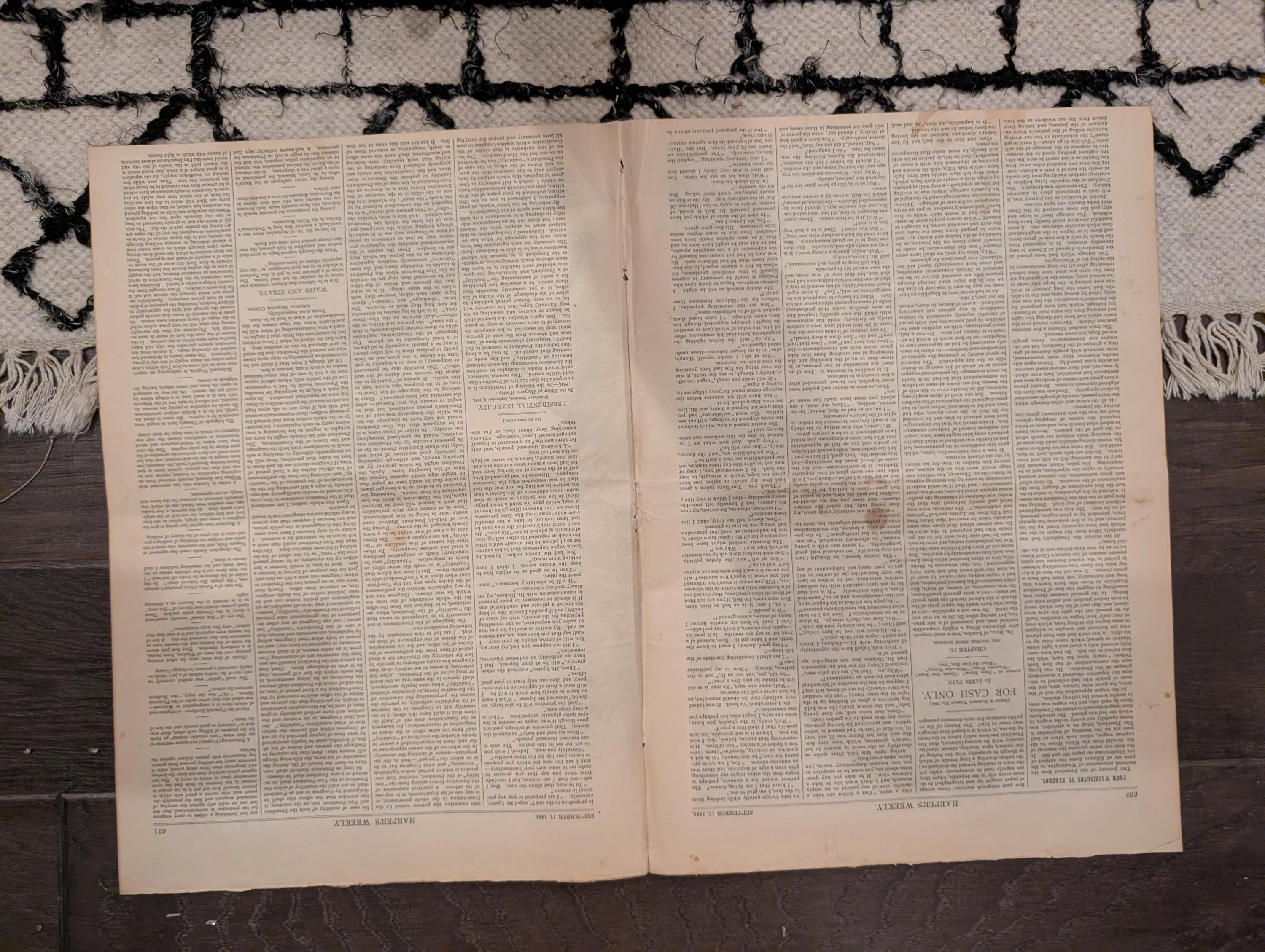 1881 Nast "God Save the President," Garfield's Final Journey, Elberon — Sep 17