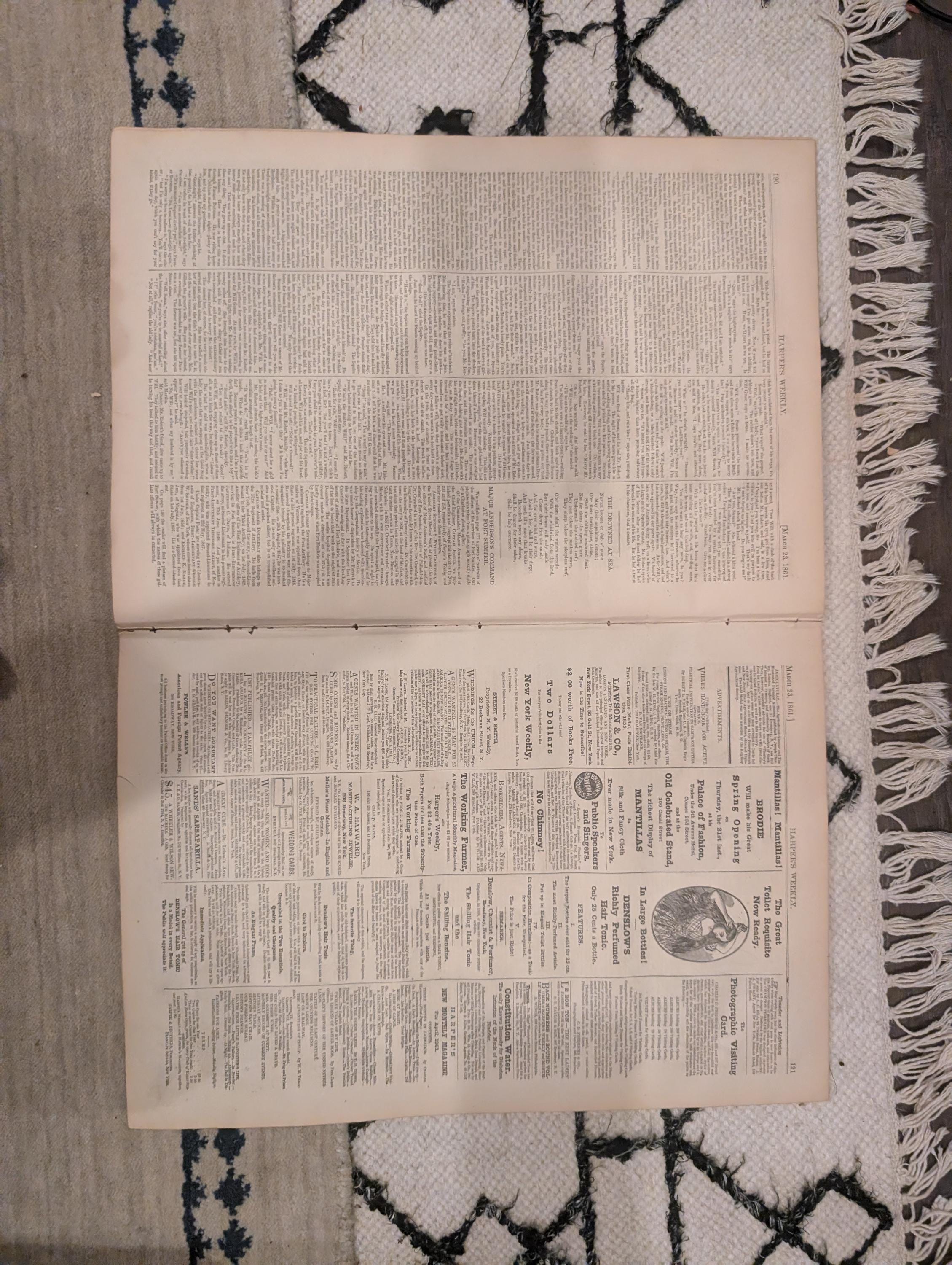 1861 The Alamo San Antonio Harper's Weekly March 23 General Twiggs