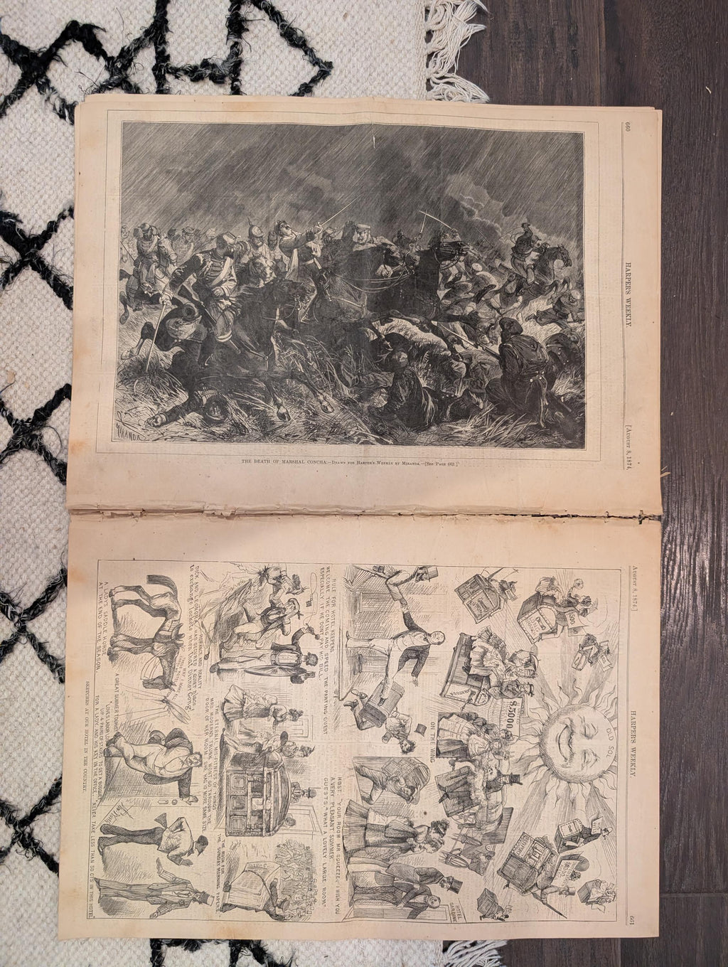 1874 Arctic Bear Hunt, NJ Veterans Reunion, Nast, Harper's Weekly — Aug 8