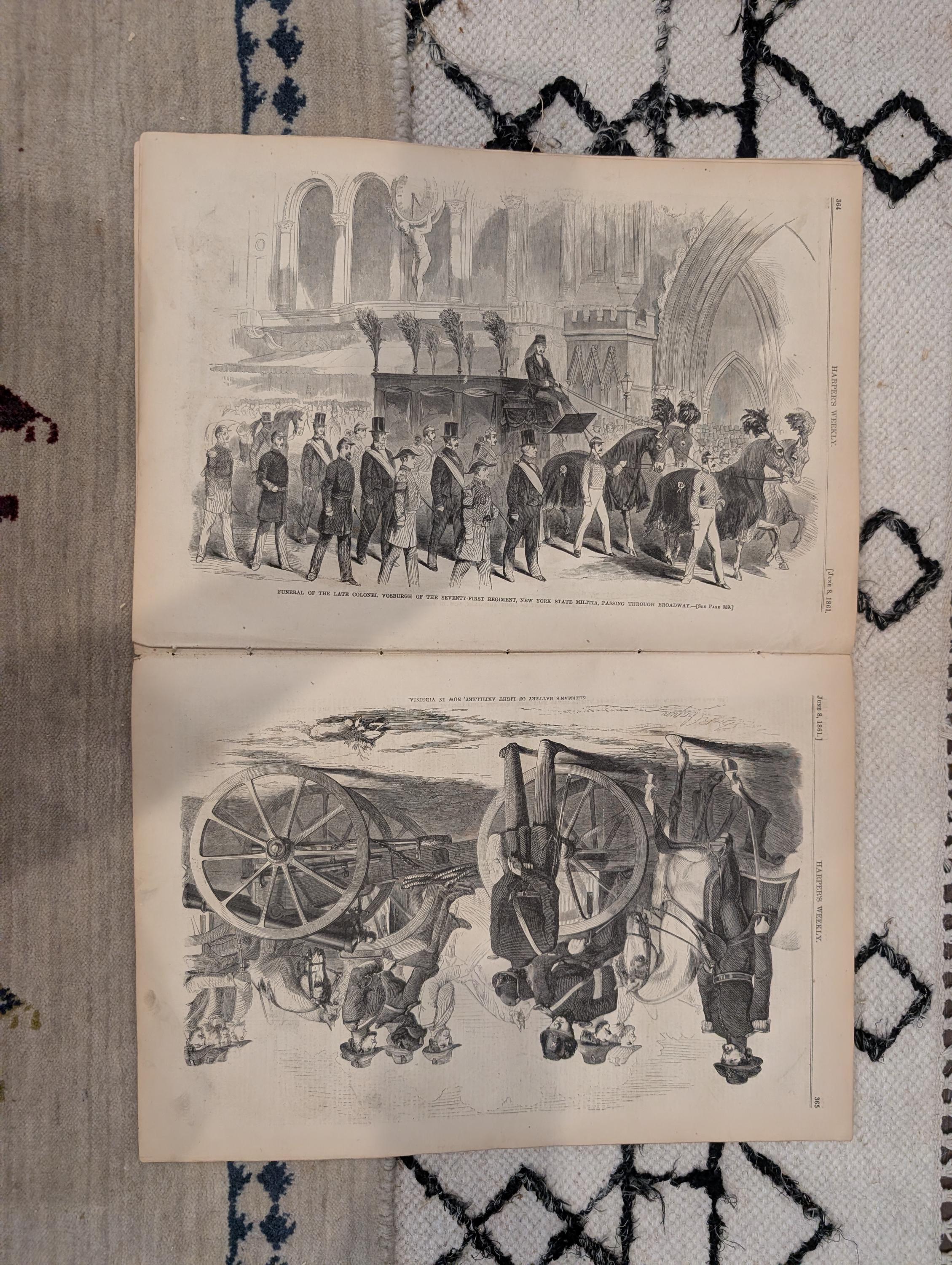 1861 Winslow Homer Long Bridge Harper's Weekly June 08 Ellsworth Zouaves