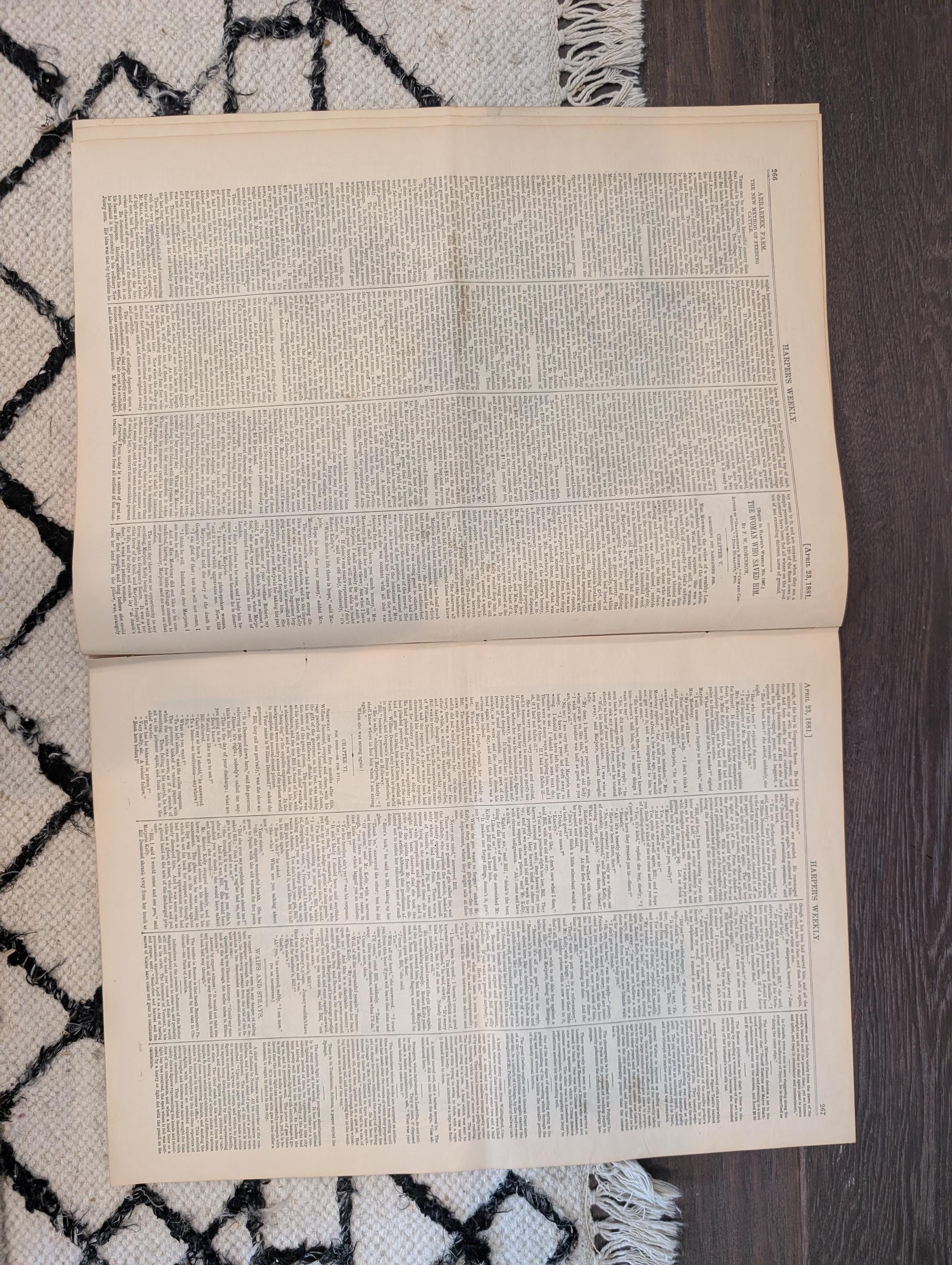 1881 Nast Double Issue, California Bee Ranch, Czar Assassination Scene — Apr 23