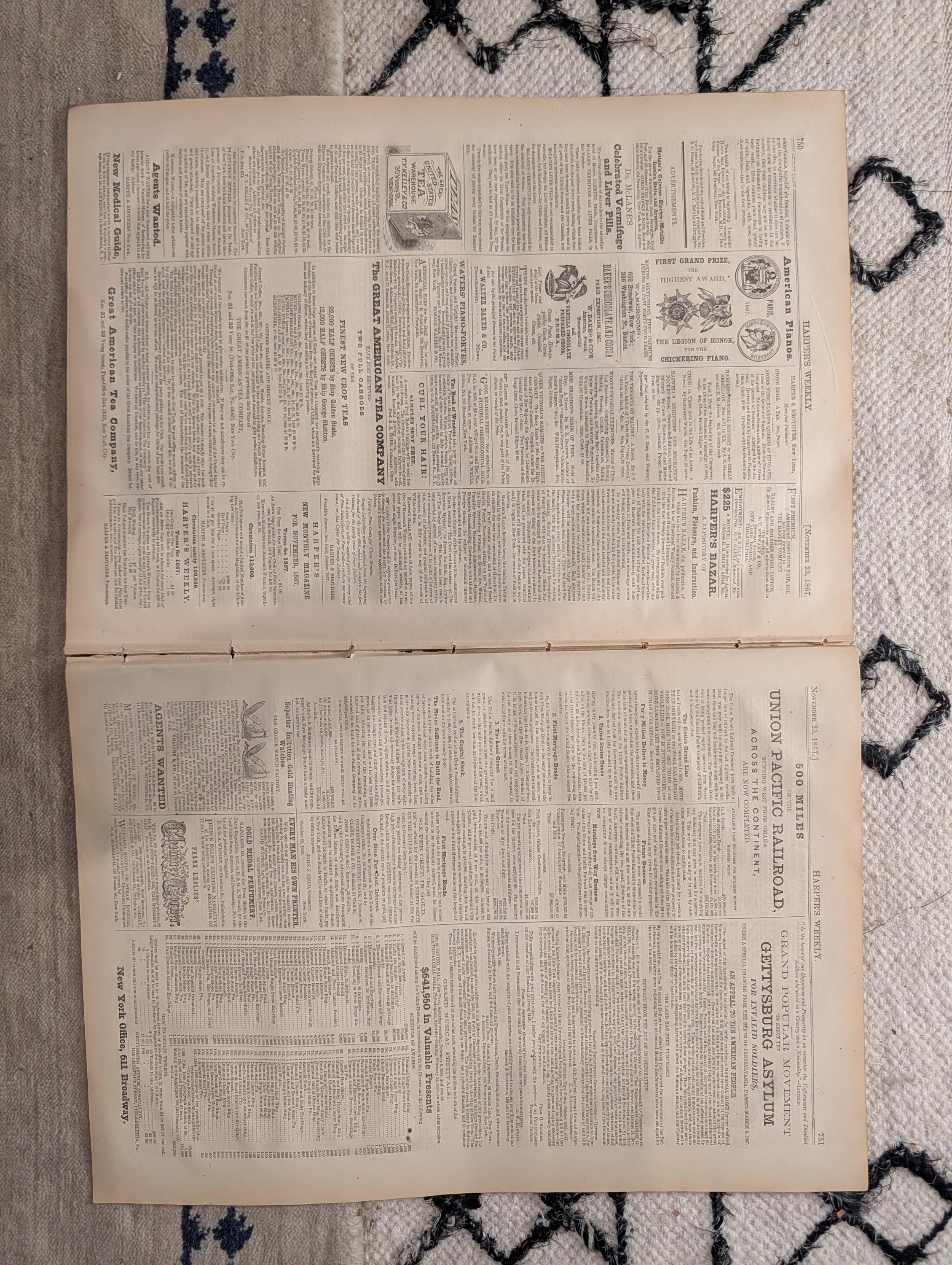 1867 Two Winslow Homer Parisian Ball Prints, Halloween Pumpkin — Nov 23