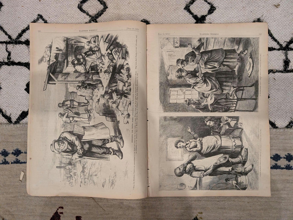 1872 Carpenters Hall Harper's Weekly July 13 Thomas Nast Johann Strauss