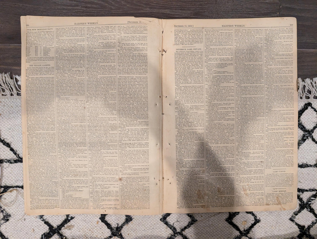 Harper’s Weekly September 13 1862 – Major-General Pope, Bull Run Content, Ironclad Navy Centerfold, Maps – Civil War Newspaper