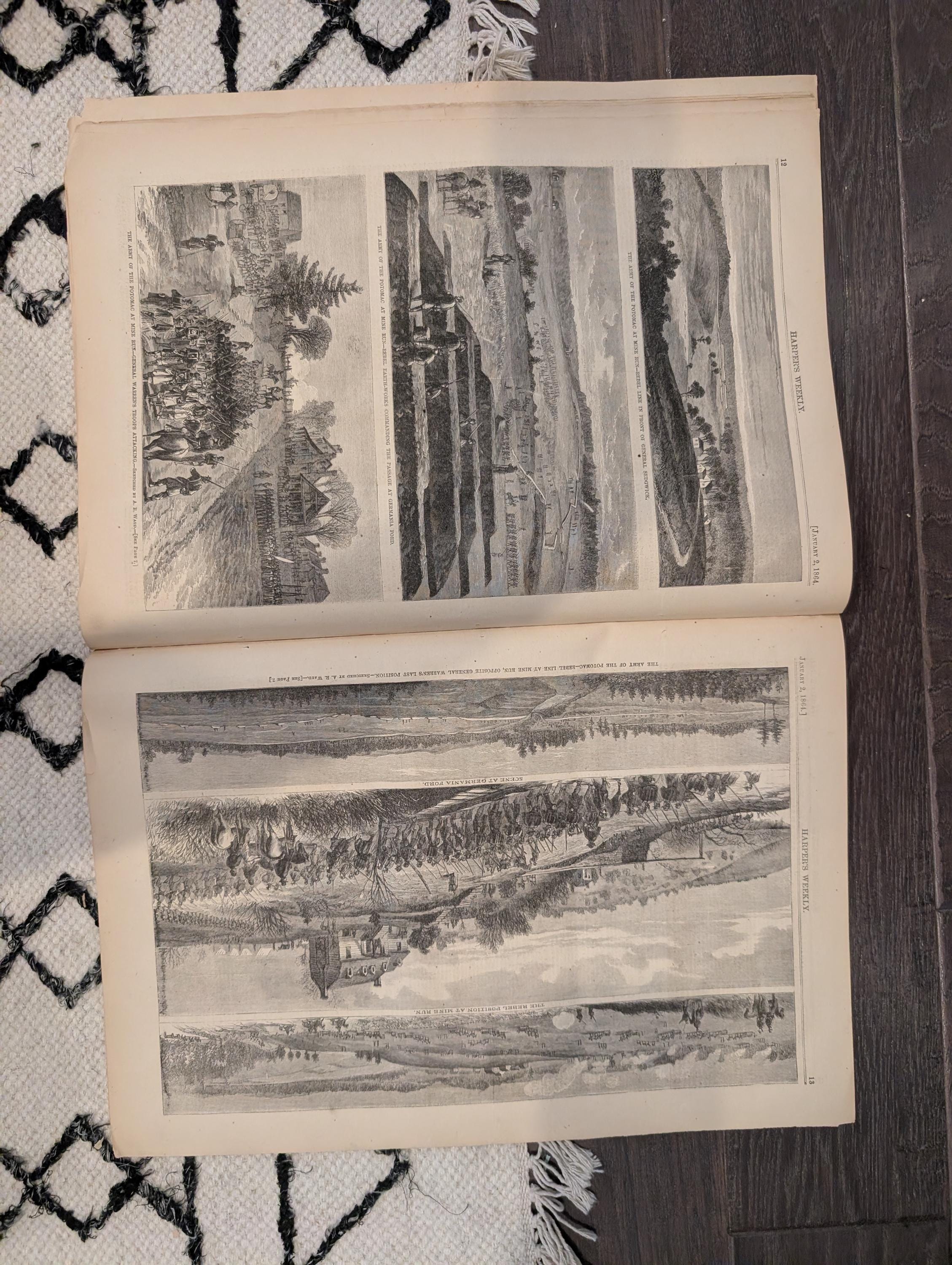 Harper's Weekly 1864 Thomas Nast New Year Jan 02 Monitor Weehawken