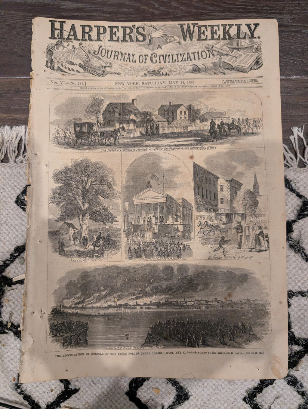 Harper’s Weekly – May 24, 1862 – Battle of Williamsburg • Reoccupation of Norfolk • Massive New Orleans Fleet Prints