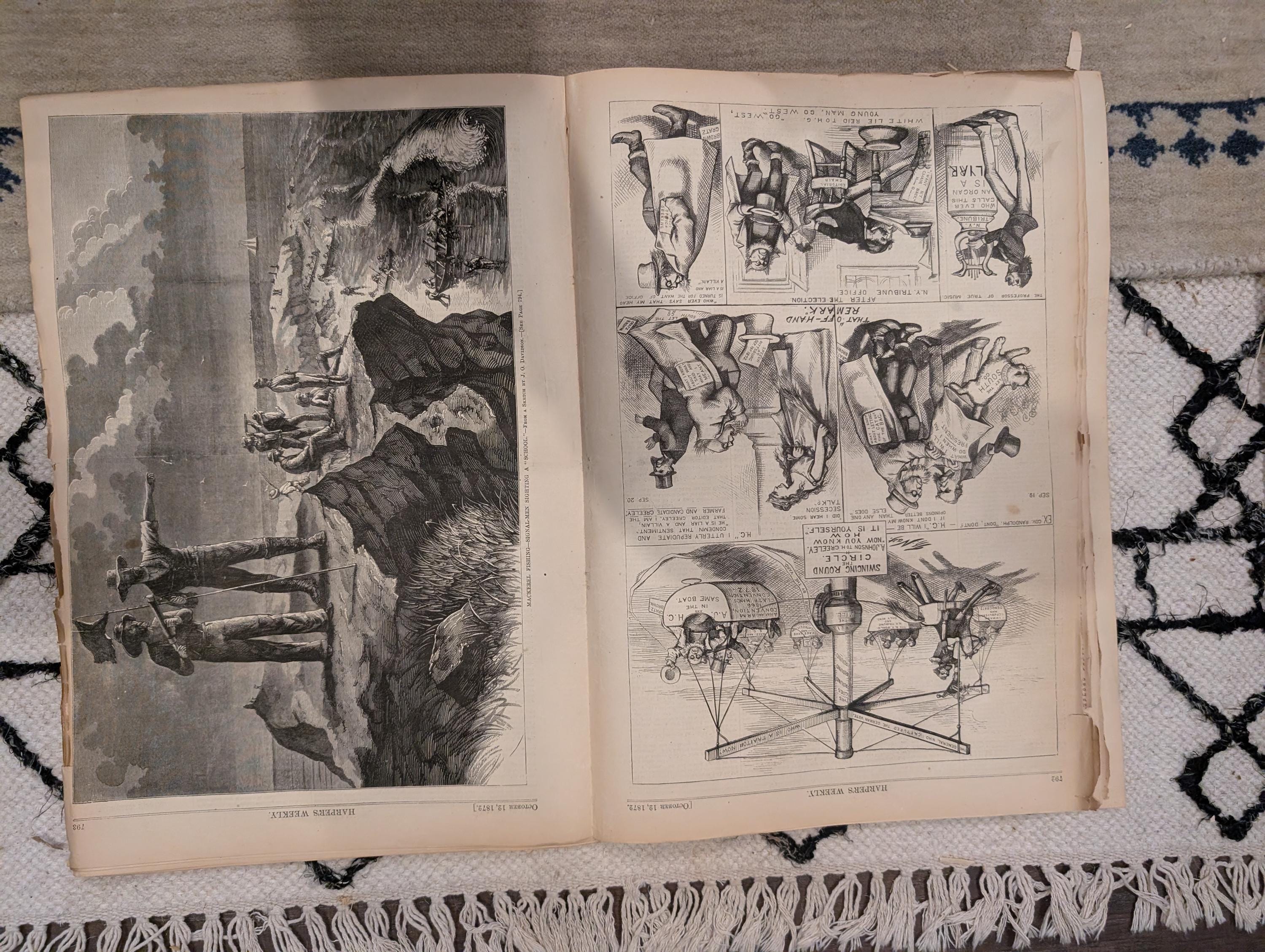 1872 Nast Conspiracy Harper's Weekly Oct 12 Reconstruction Violence