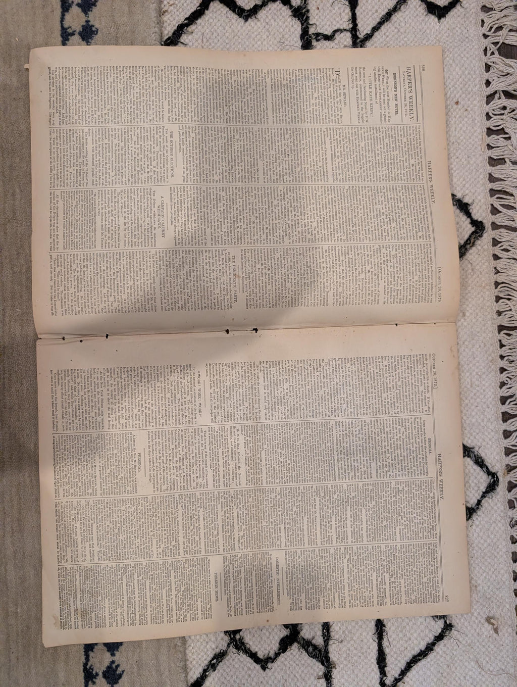 1872 Nast Brave Deserves Fair Harper's Weekly Oct 26 Election Seward