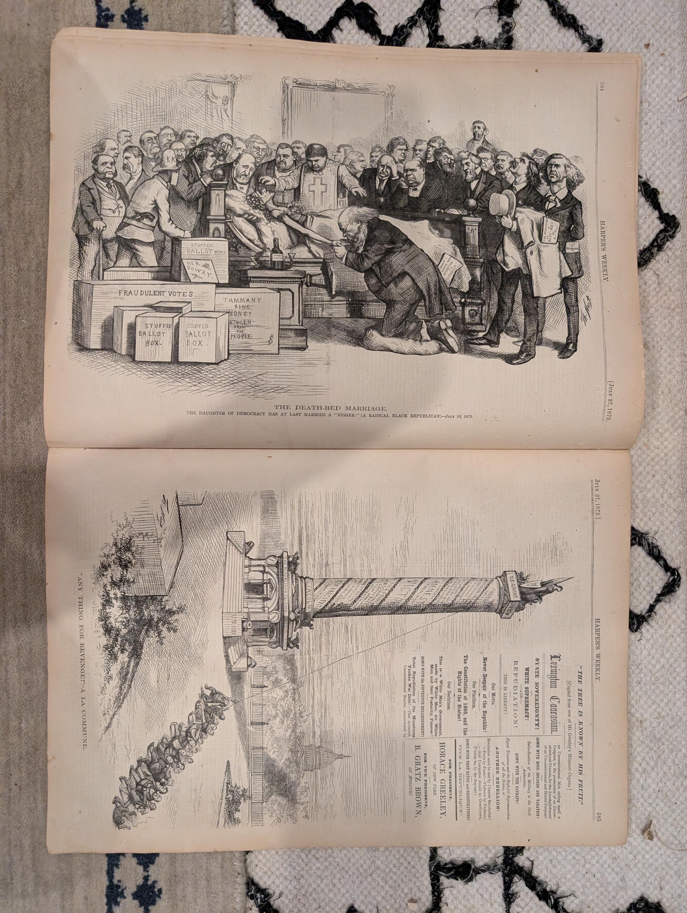 1872 Livingstone Stanley Expedition Harper's Weekly July 27 Thomas Nast