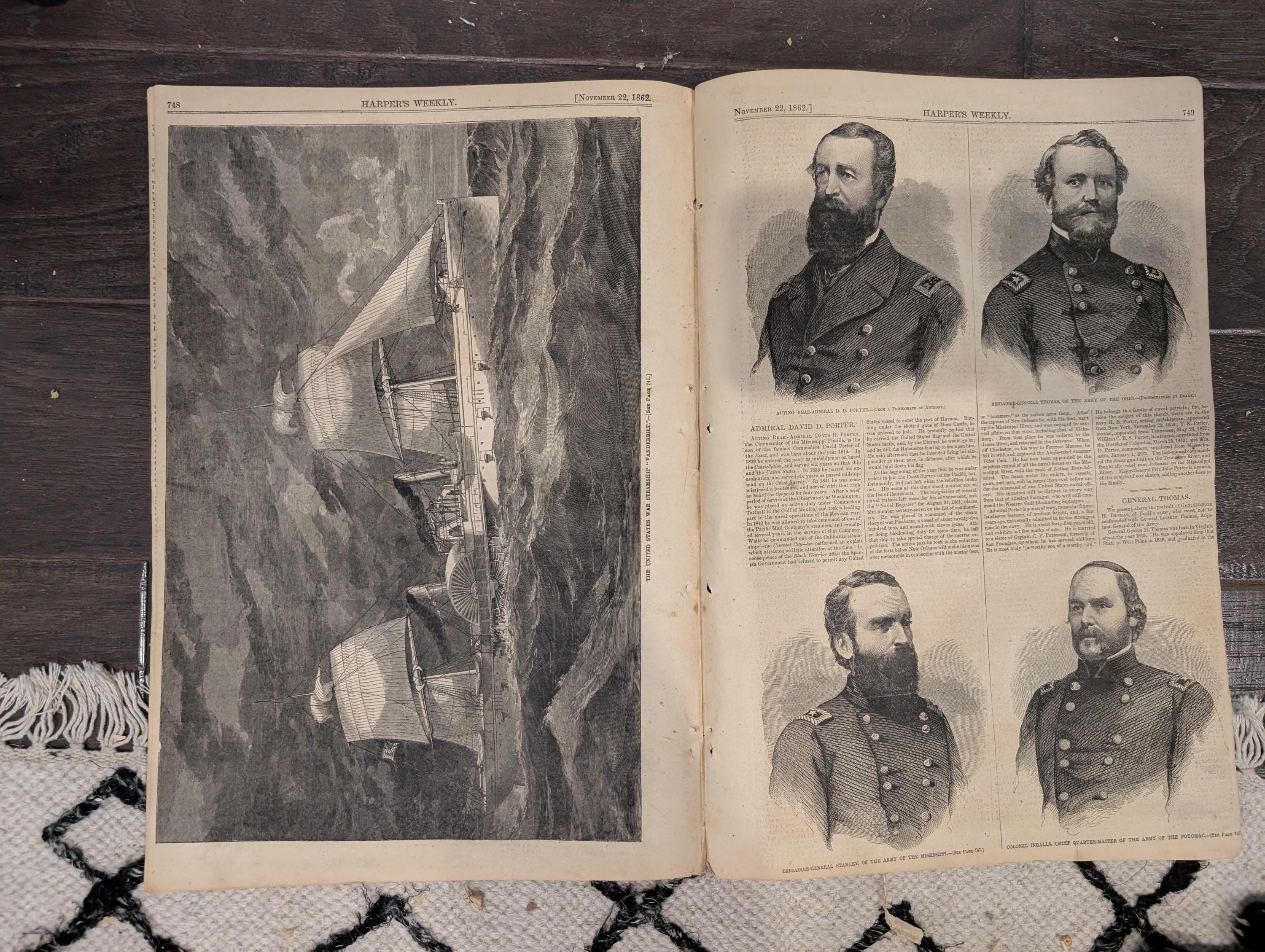 Harper’s Weekly – November 22, 1862 – “Army of the Ohio on the March” • McClellan to Burnside • Horatio Seymour
