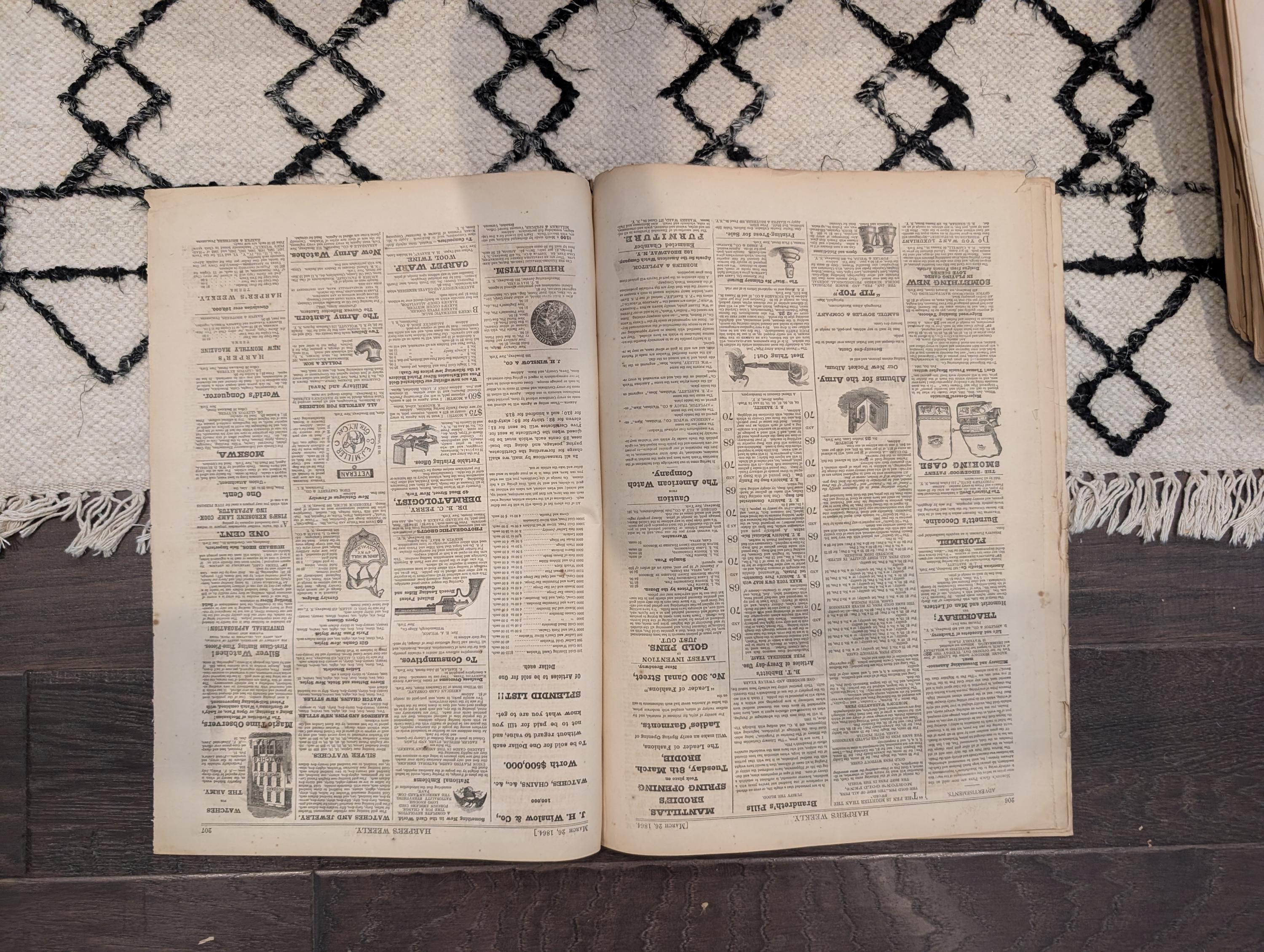 Harper's Weekly 1864 General Custer March 26 Grant Lieutenant-General