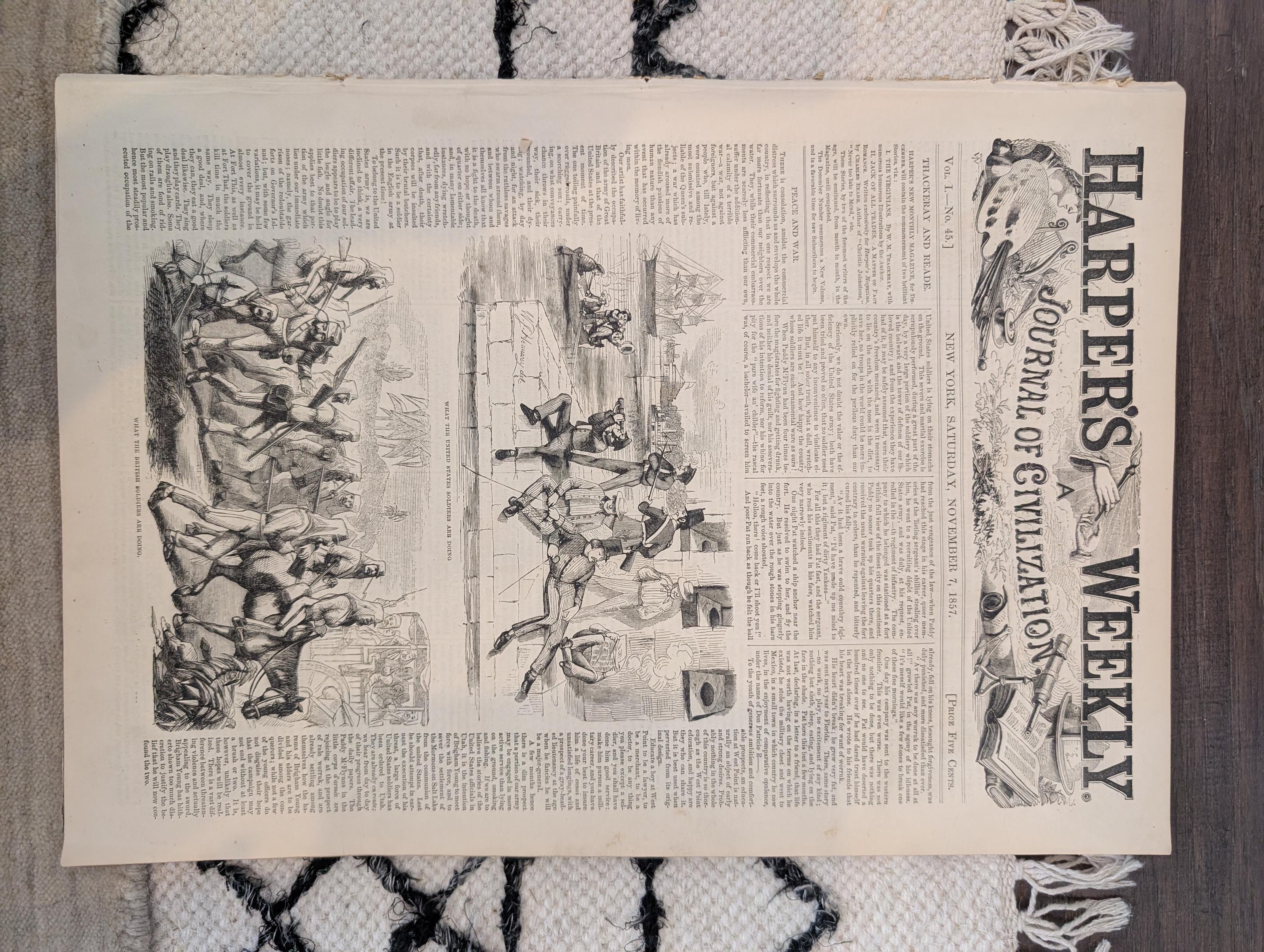1857 Charles Dickens Harper's Weekly November 07 Election Day At The Polls